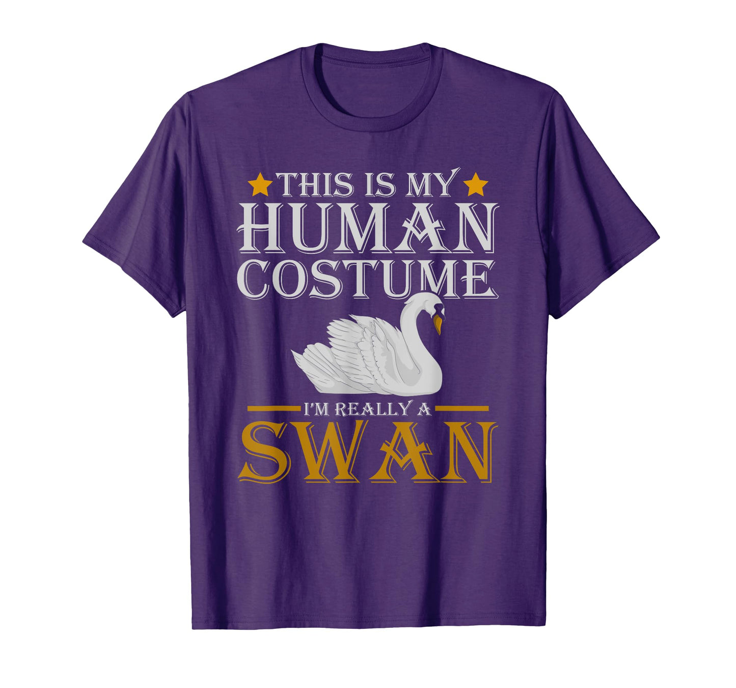Funny Costume This Is My Human Costume Im Really A Swan T-Shirt