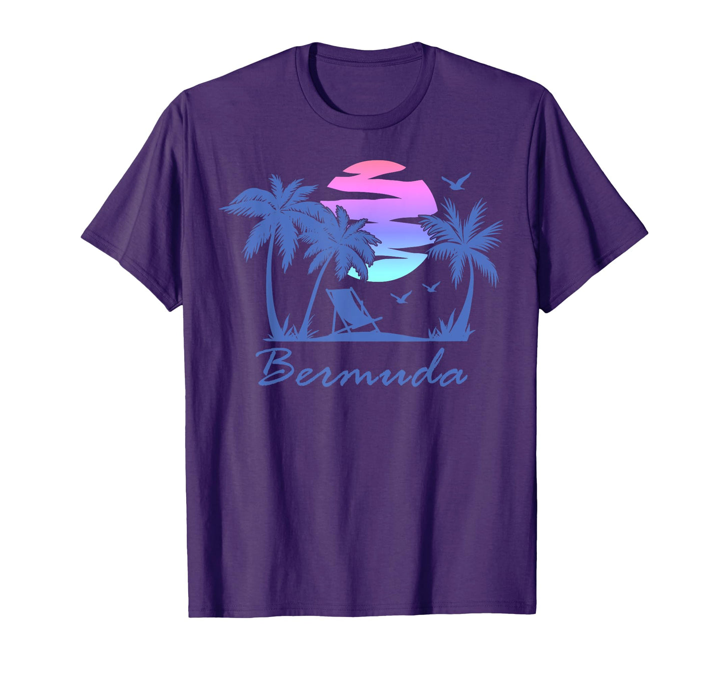 BERMUDA Beach Vacation Trip Retro Vintage Sunset Graphic Men Women Kids T-Shirt