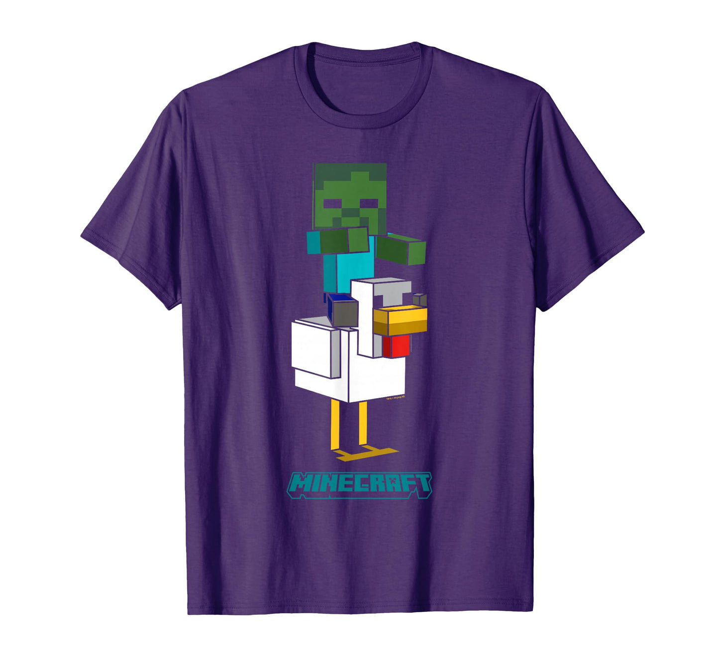 Minecraft Chicken Jockey Lurking Portrait T-Shirt