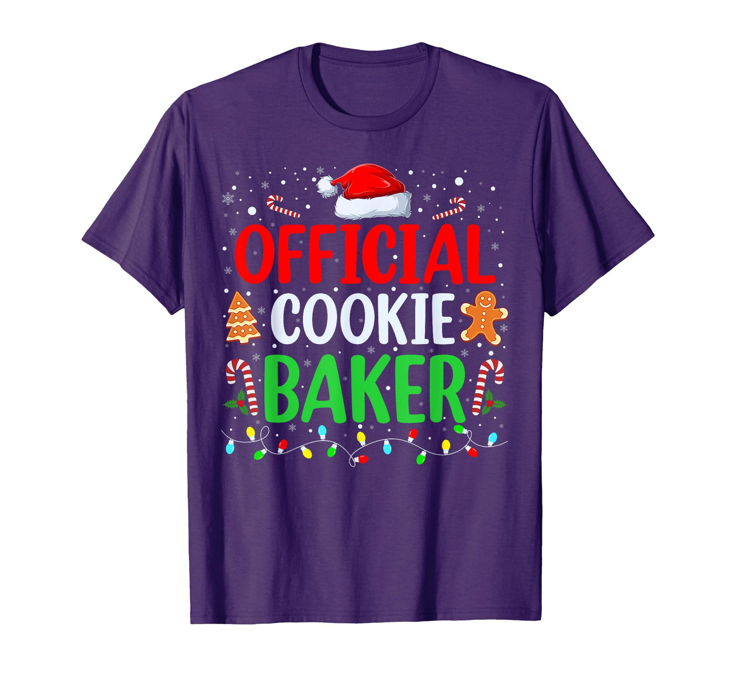 Official Cookie Baker Funny Christmas Xmas Couples Matching T-Shirt