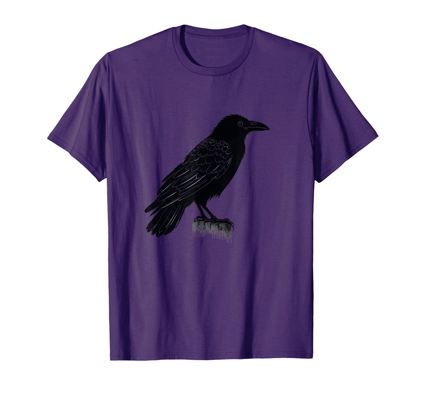 Vintage Crow Black Illustration Raven T-Shirt