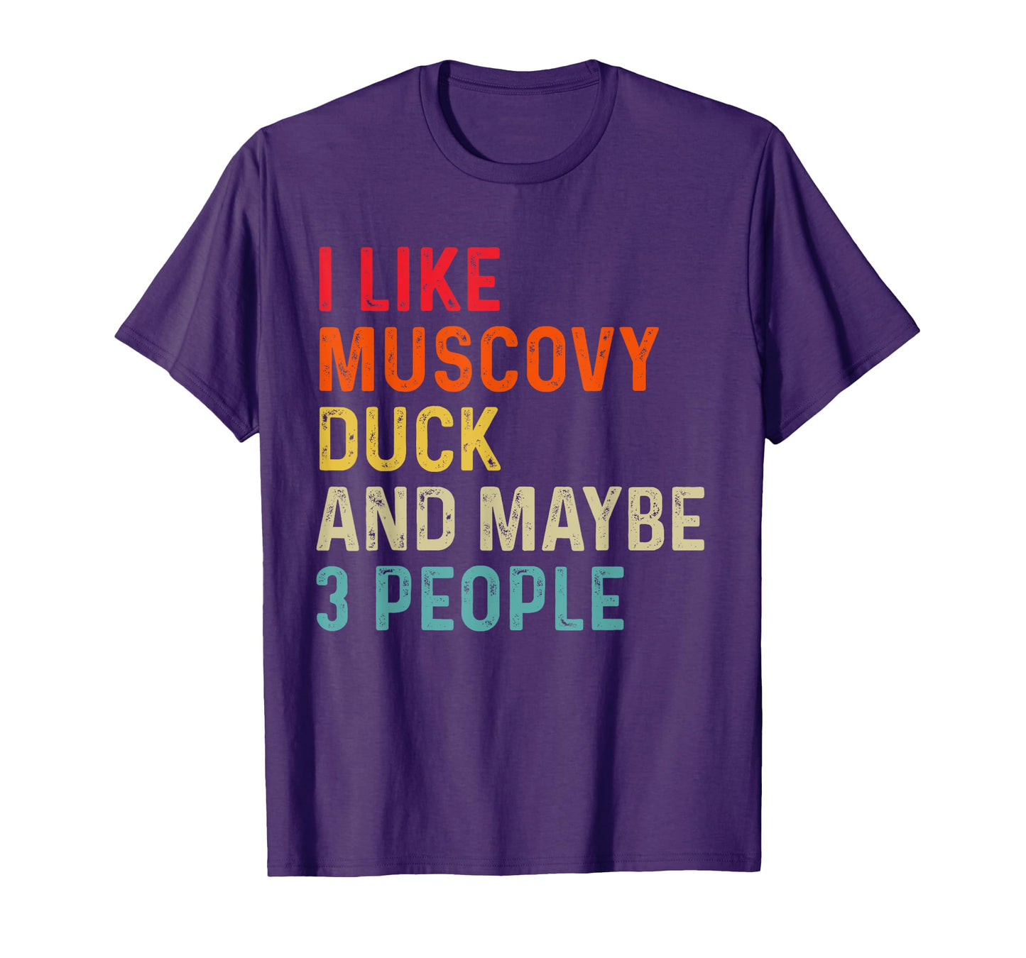 I Like Muscovy Duck And Maybe 3 People Retro Vintage T-Shirt