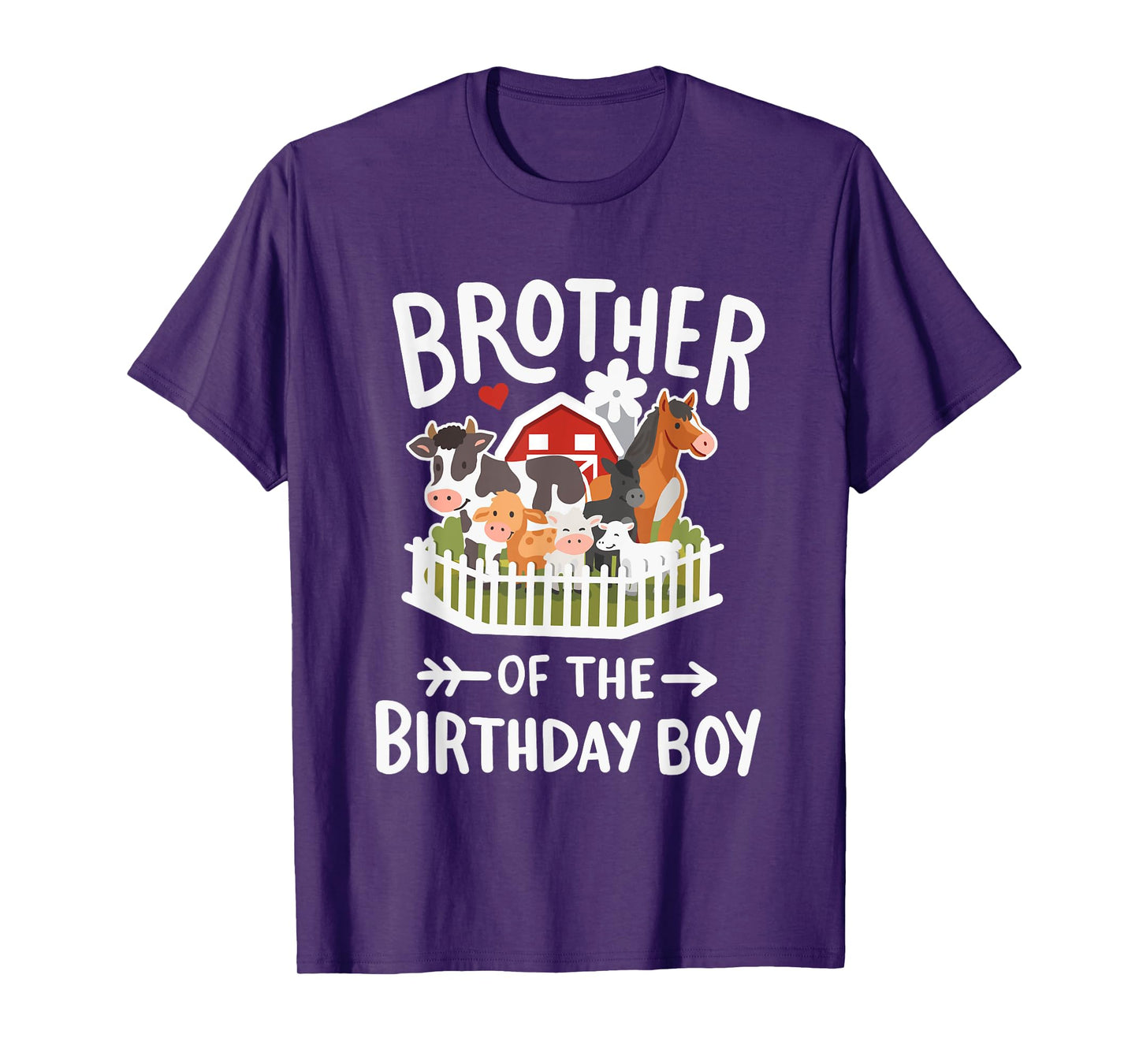Brother Of The Birthday Boy Farm Animal Bday Family Matching T-Shirt