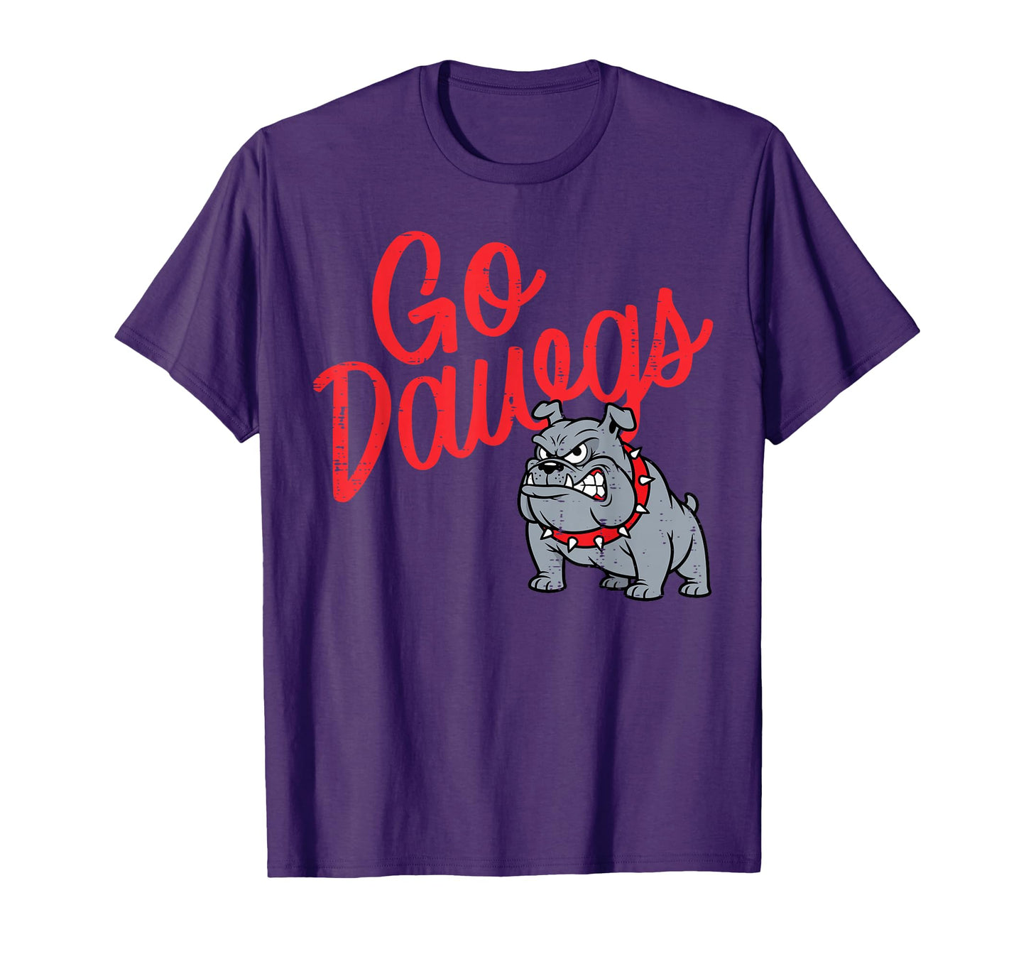 Bulldog Go Dawgs Girls Youth Teen Boys Kids Men Women T-Shirt