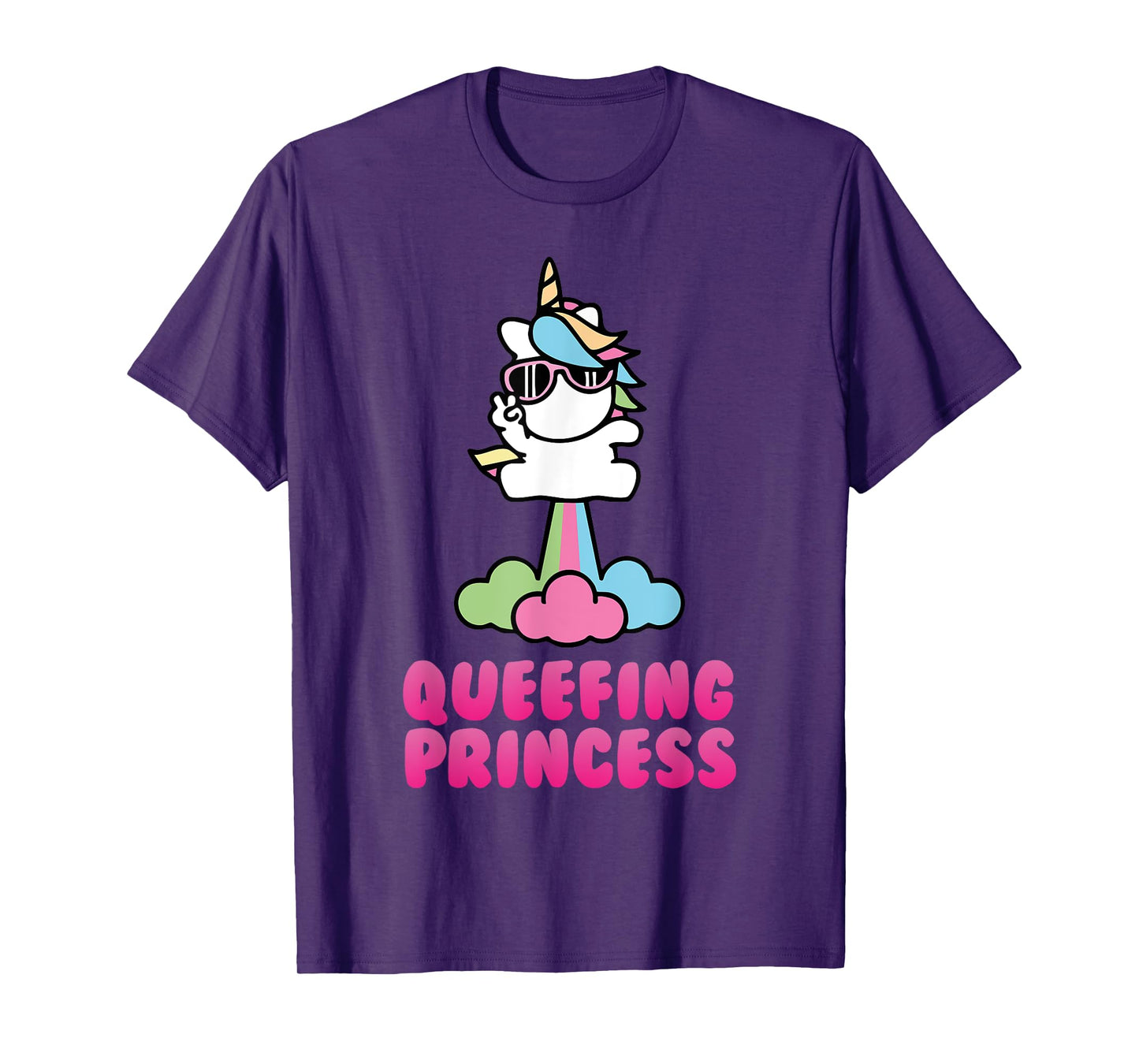 Cute Unicorn Queefing Princess Embarrassing Adult Humor T-Shirt