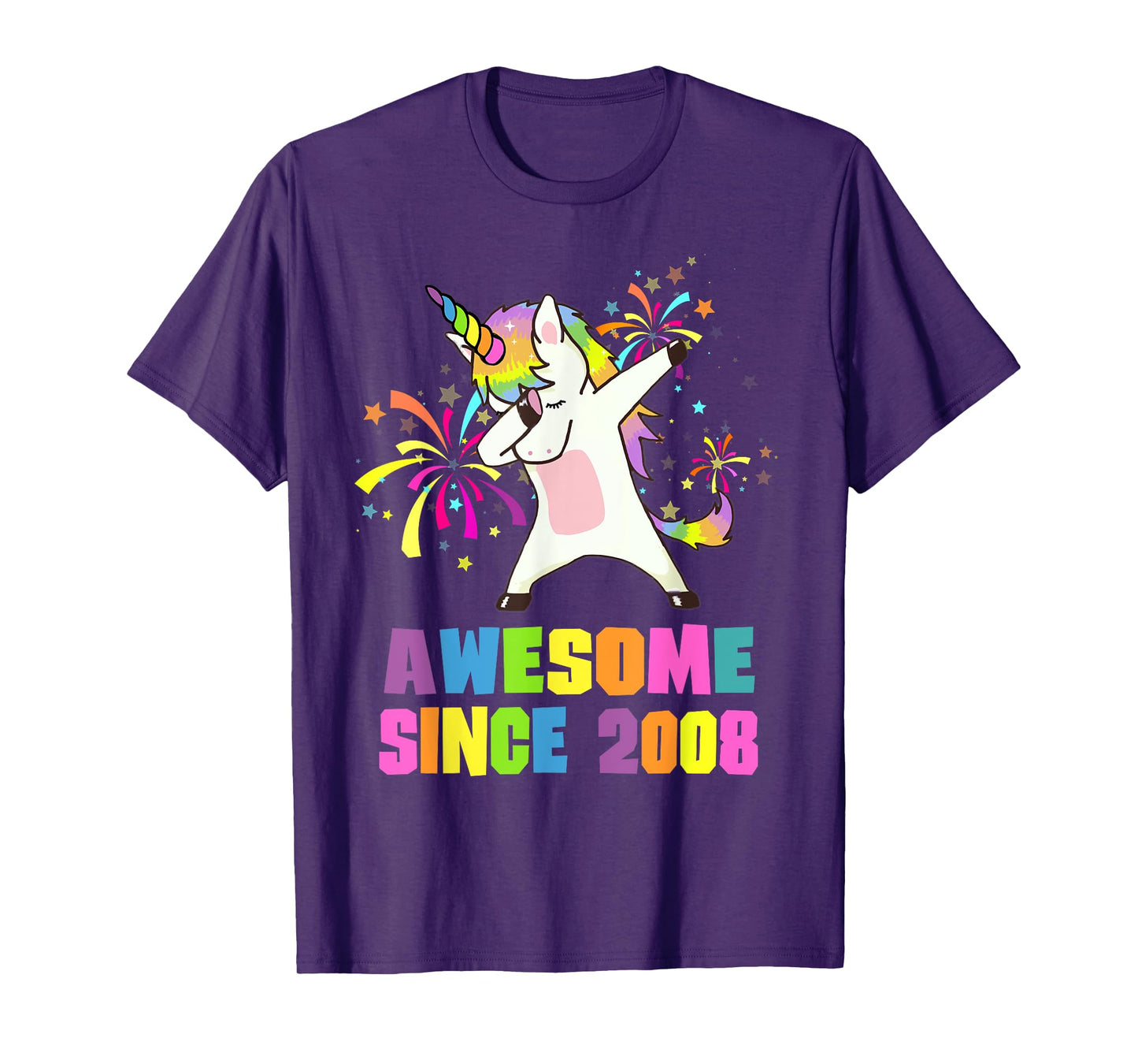 Awesome Since 2008 Unicorn 17 Years Old 17th Birthday T-Shirt