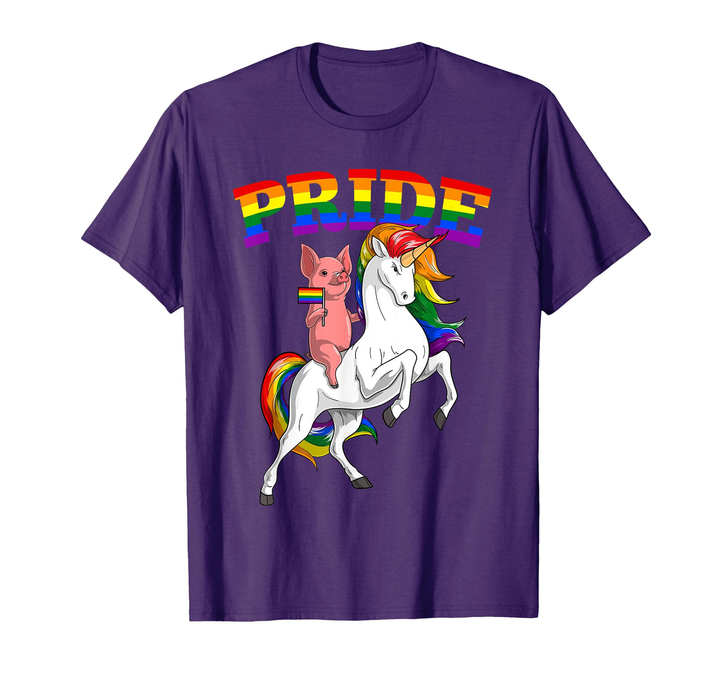 LGBT Pig Unicorn Gay Pride Rainbow LGBTQ Cute T-Shirt