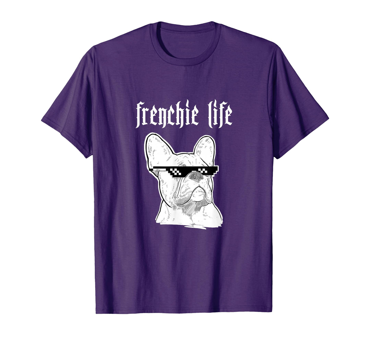 Thug Frenchie Life Funny Cool T-Shirt for Dog Lovers T-Shirt for Men Women Girls Kids