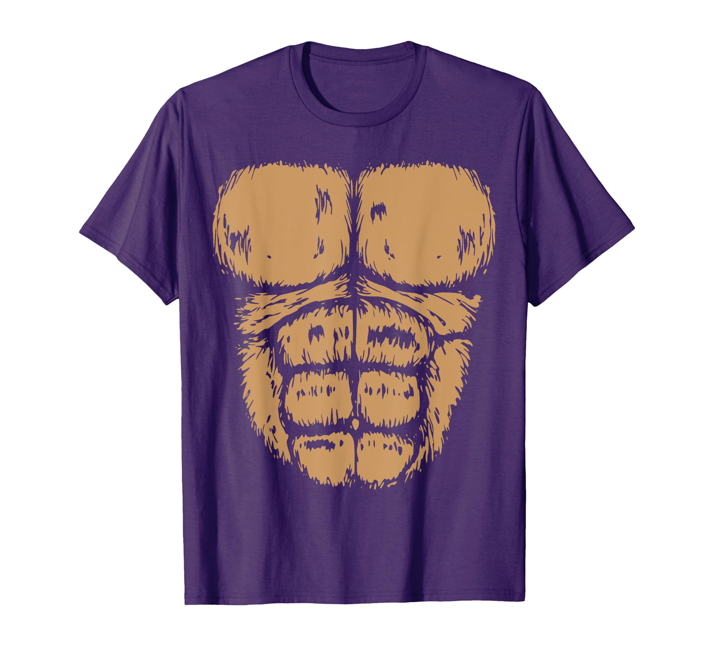 Gorilla Monkey Belly Chest Costume DIY Halloween T-Shirt