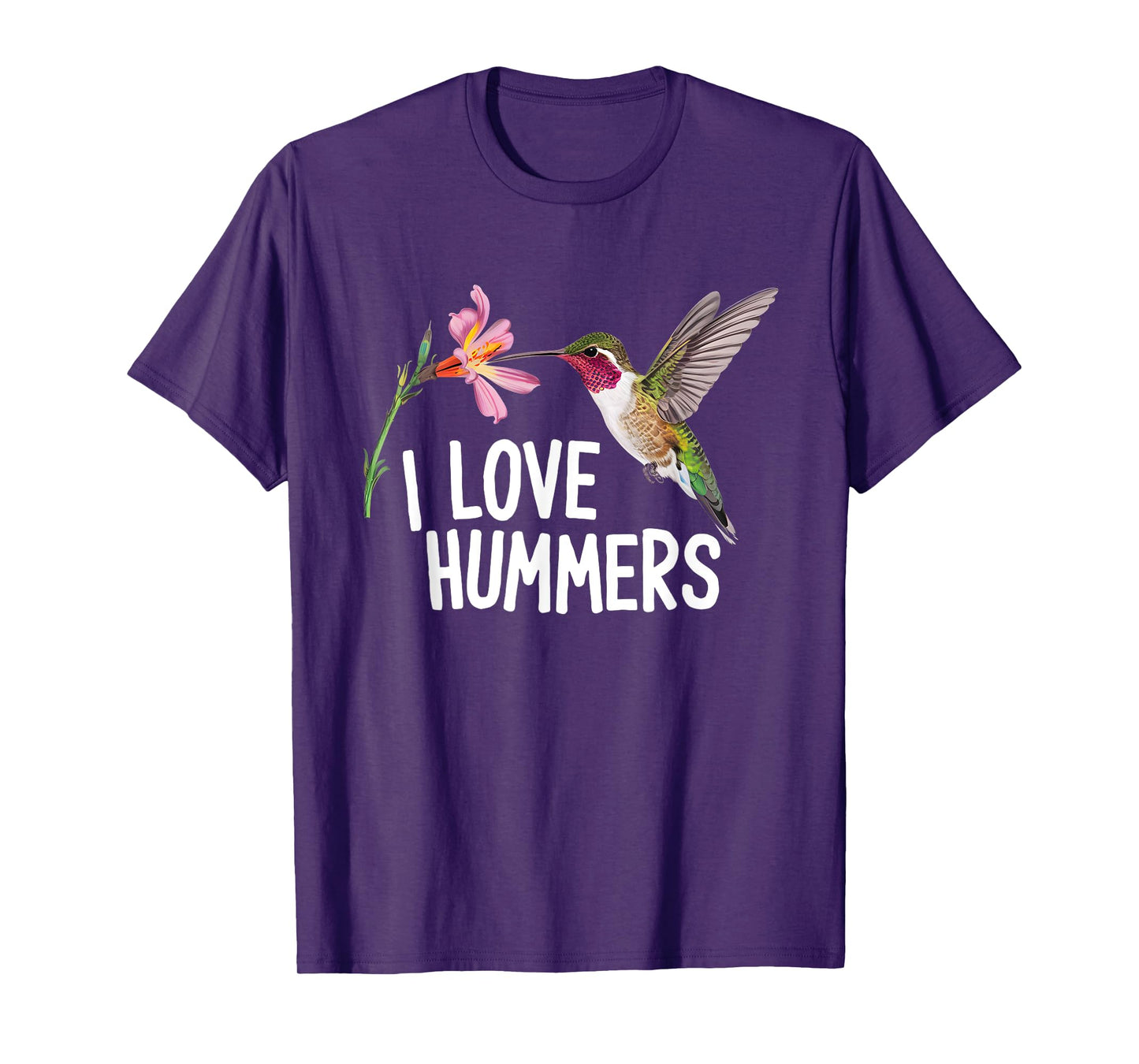 Cool I Love Hummers bird cute Colibri Flower Tropical Summer T-Shirt for Men Women Kids