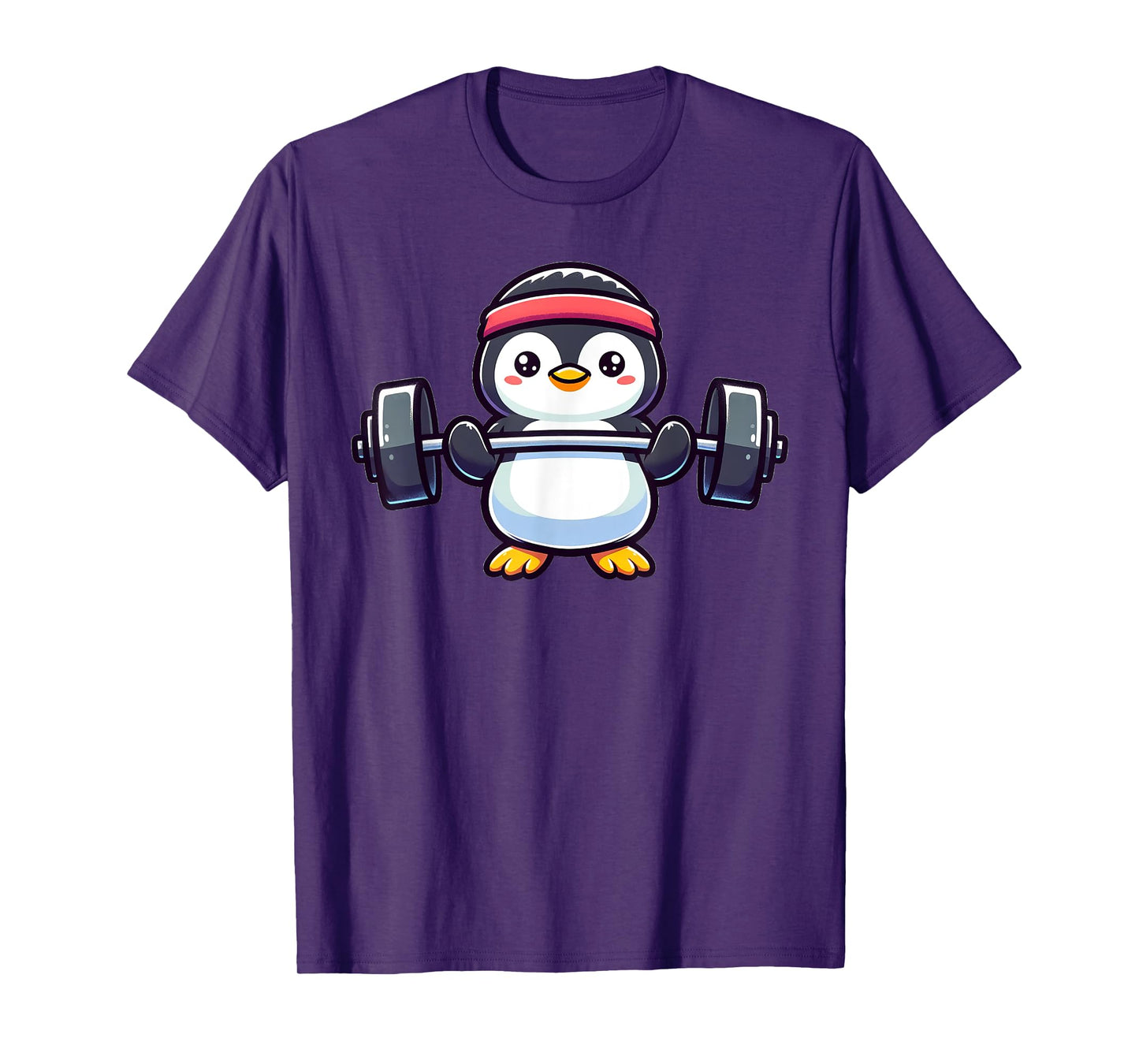 Penguin Powerlifting Weightlifting Gym Workout T-Shirt
