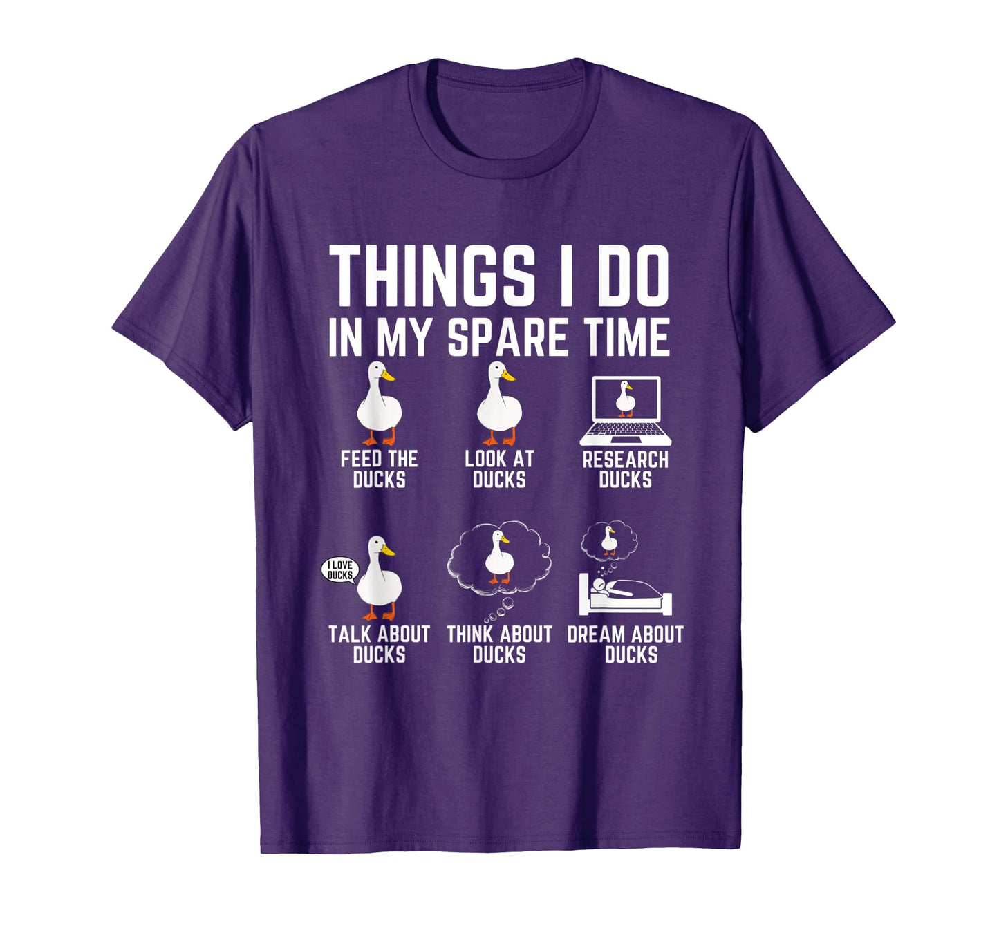 Things I Do In My Spare Time Ducks Lover Animal Birds Duck T-Shirt