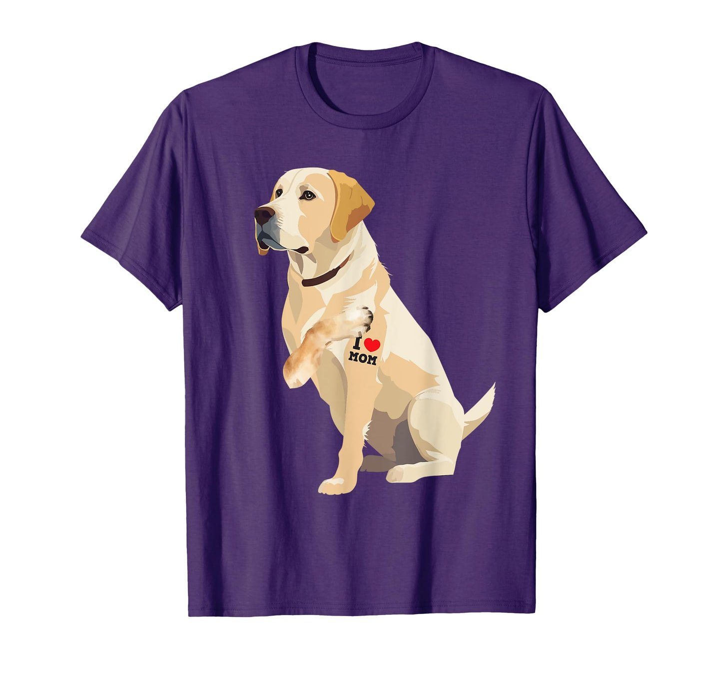 I Love Mom - Tattooed Labrador Dog Owner Animal Pet Trainer T-Shirt for Men Women Girls Kids