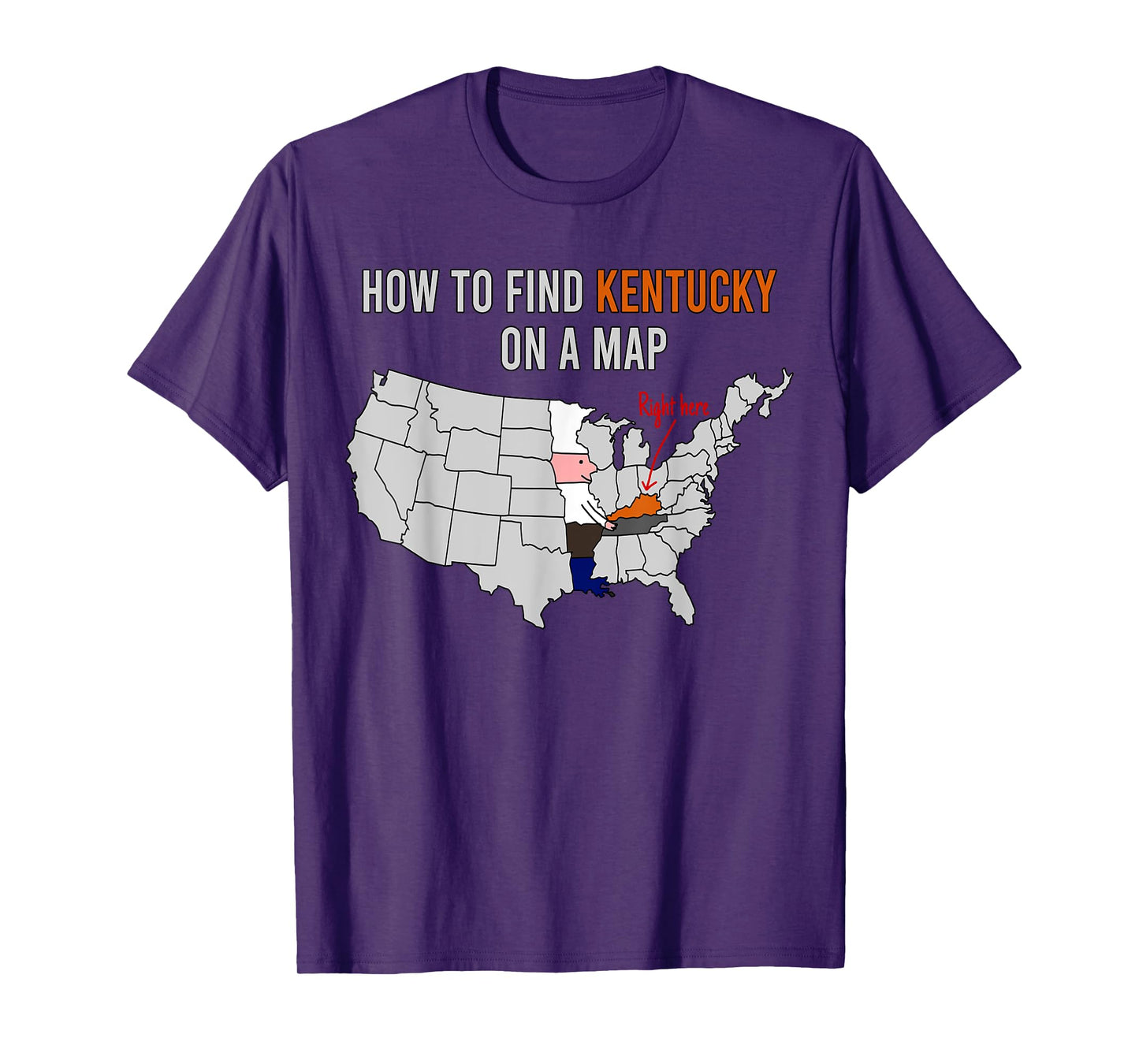 How To Find Kentucky On A Map Chef Holding Fried Chicken T-Shirt
