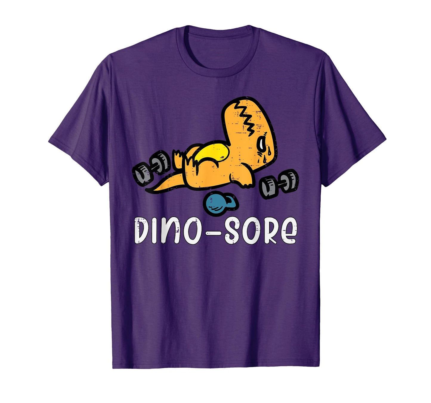 Gym Workout Dino Sore Exercise Fitness Boys Kids Women Men T-Shirt