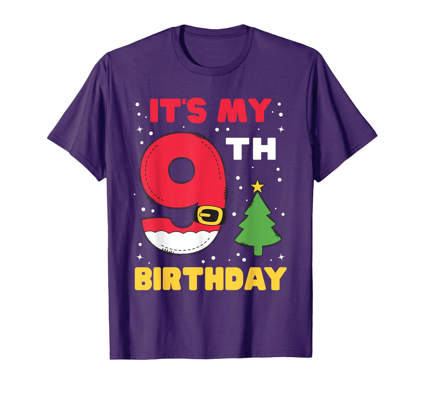 It's My 9th Birthday Christmas 9 Years Old Santa Boys Girls T-Shirt