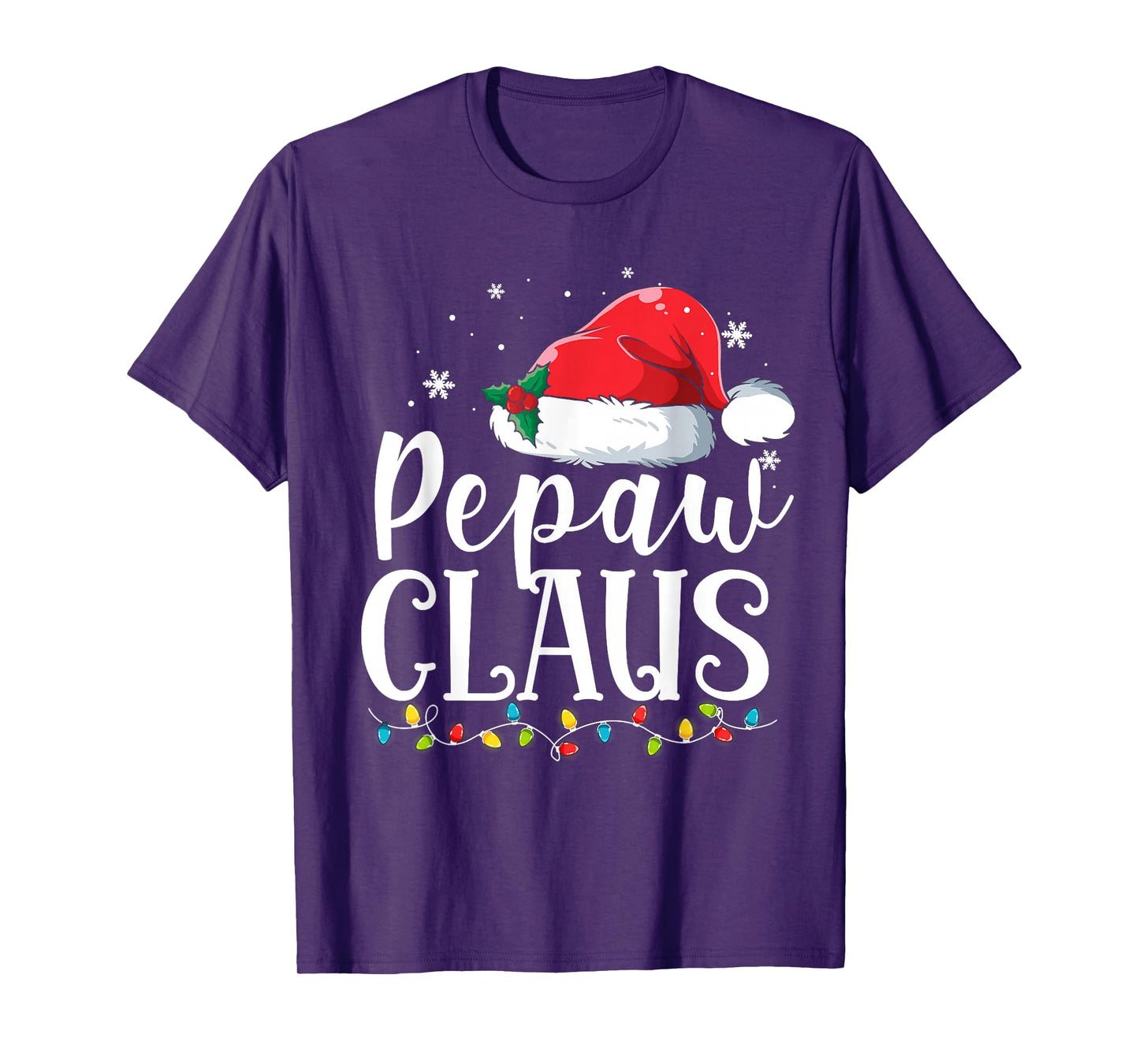 Pepaw Claus Christmas Family Matching Pajamas Funny Xmas T-Shirt