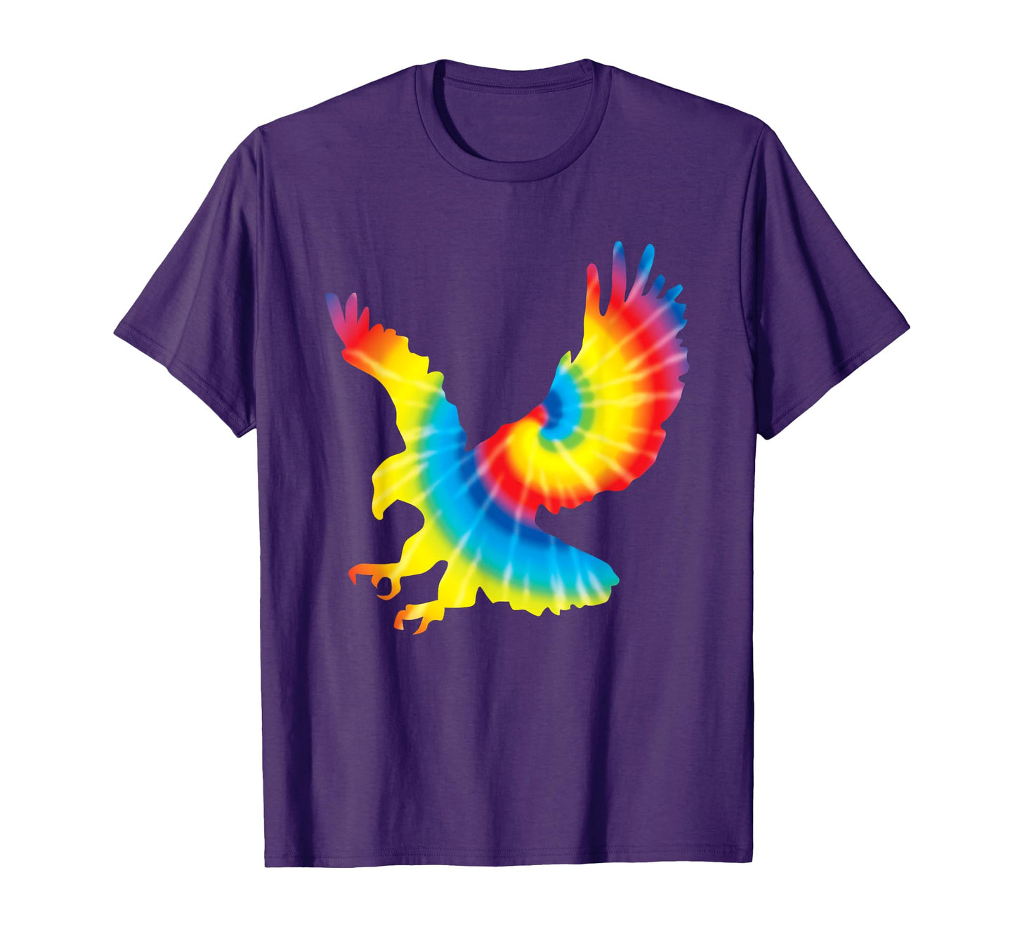 Tie Dye Eagle Rainbow Print Hawk Animal Hippie Peace Gift T-Shirt