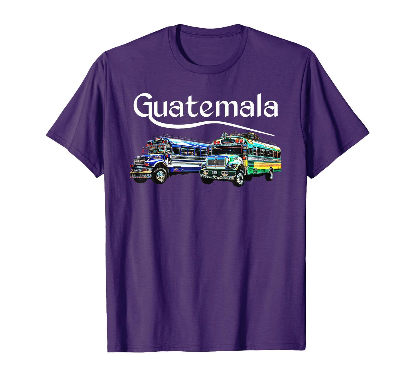 Chicken Bus Guatemala Chapin Quetzal Antigua Tikal Maya 502 T-Shirt