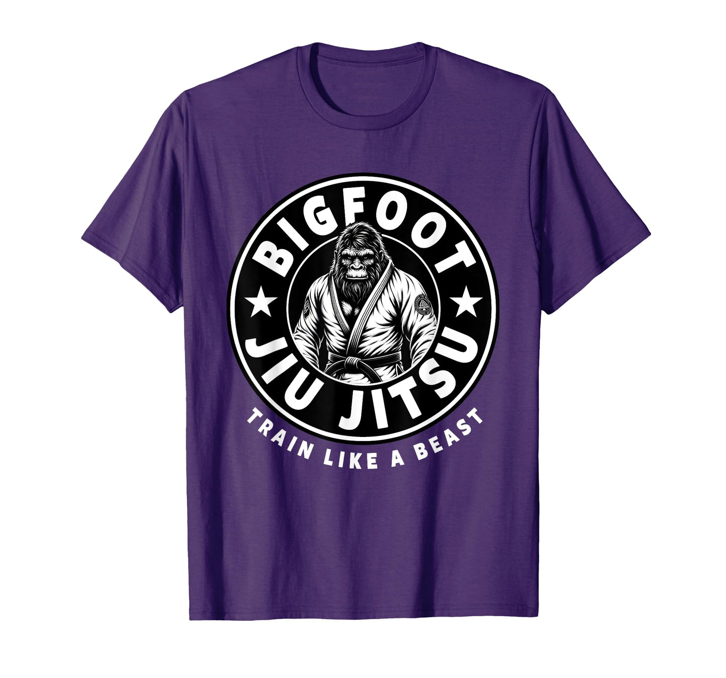 Bigfoot Jiu Jitsu Train Like A Beast Funny Jiu Jitsu T-Shirt
