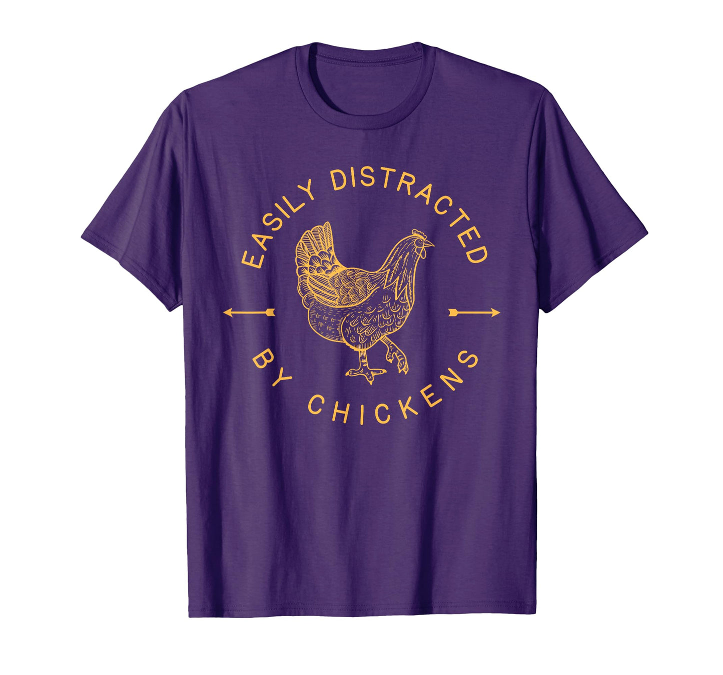 Easily Distracted by Chicken Shirt Farm Animal Hen Gift 2 T-Shirt