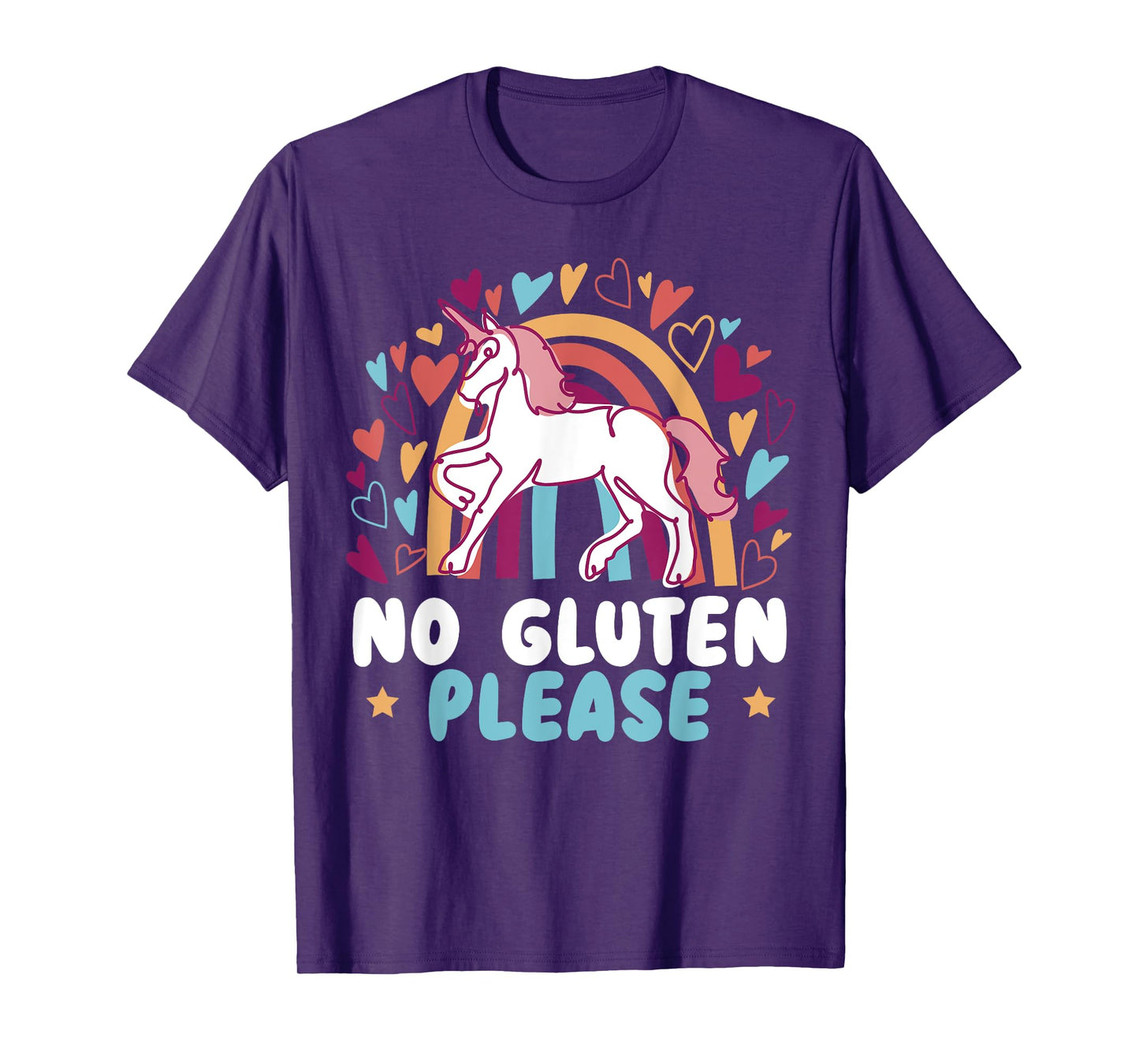 No Gluten Please Unicorn Celiac Disease Awareness Month T-Shirt