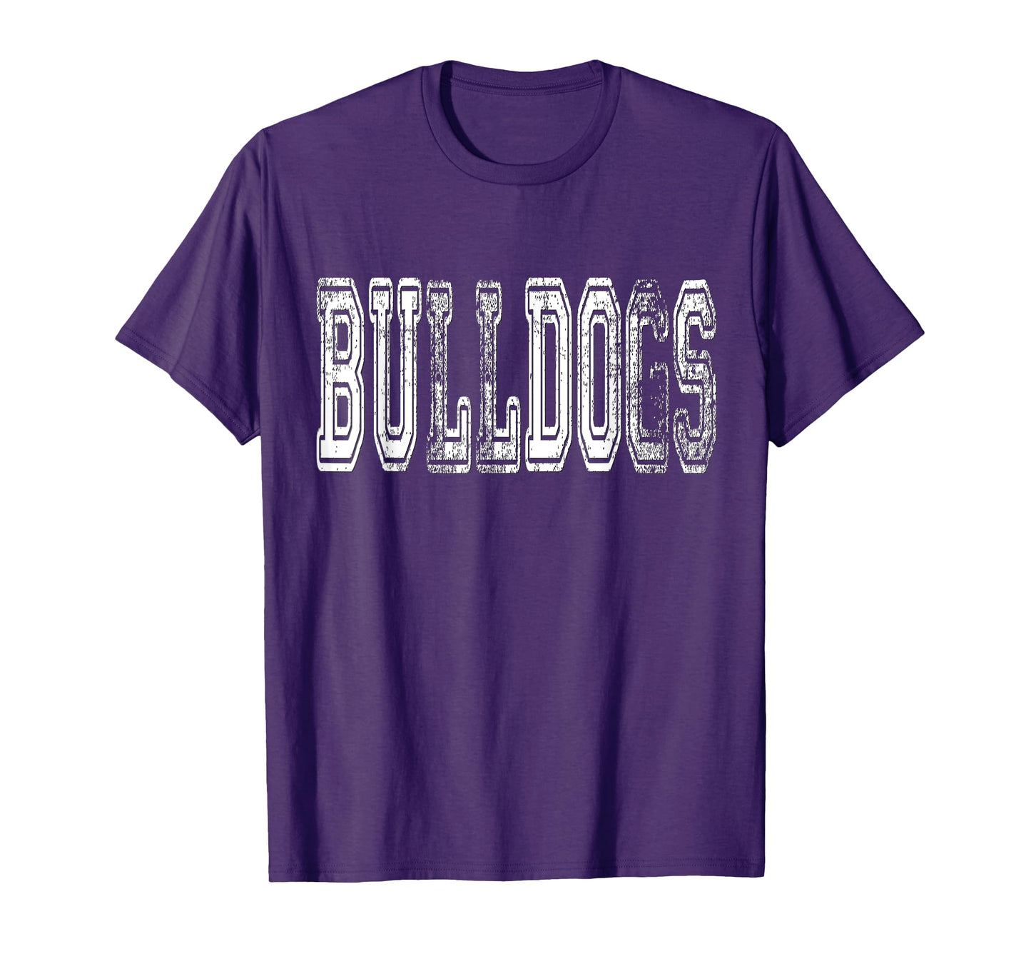 Bulldogs Mascot Distressed Vintage School Sports Name Fans T-Shirt