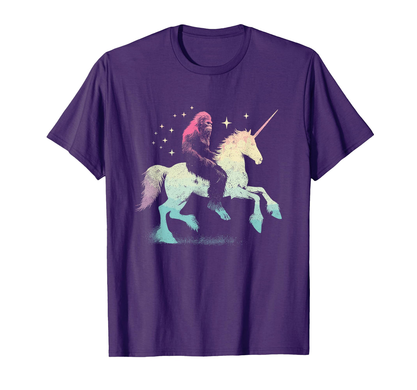 Bigfoot Riding A Unicorn - Funny Graphic Sasquatch Lover T-Shirt