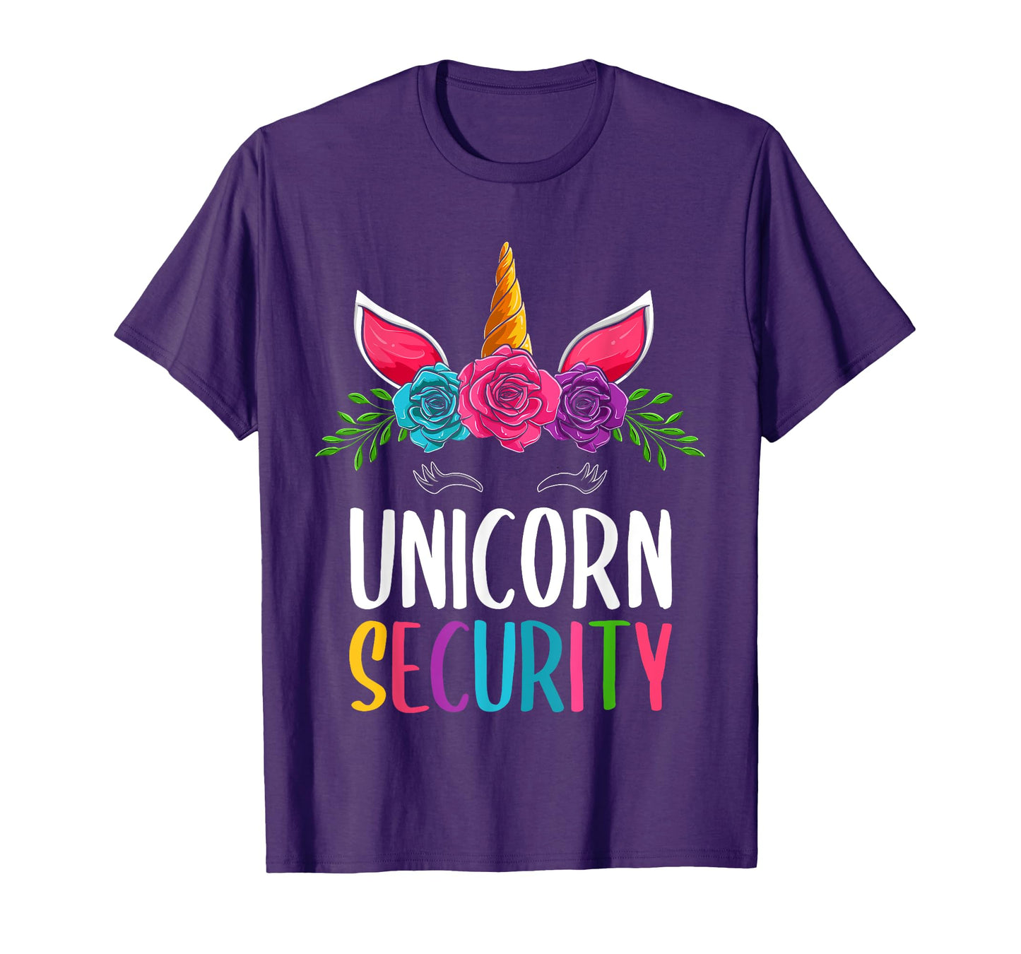Cute Halloween Unicorn Costumes, Dad Mom Unicorn Security T-Shirt