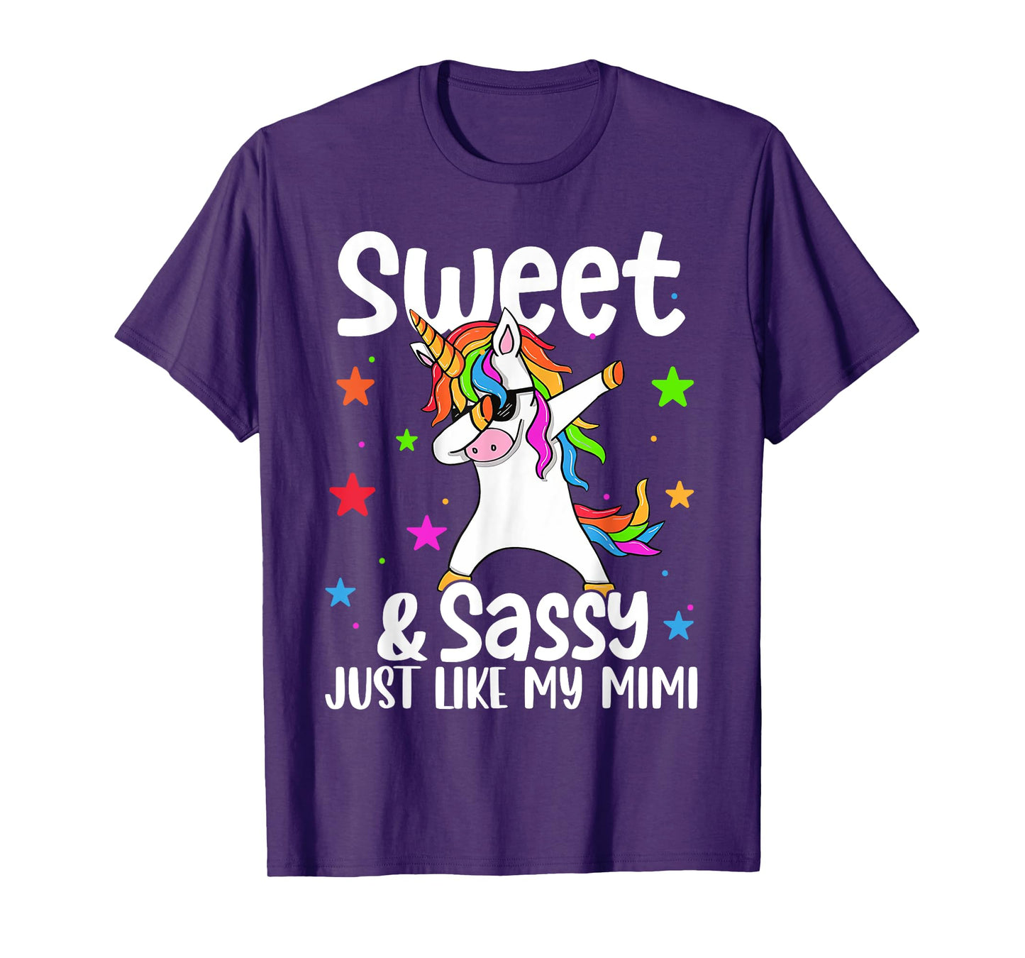 Sassy Like My Mimi Dabbing Unicorn Cute Grandma T-Shirt