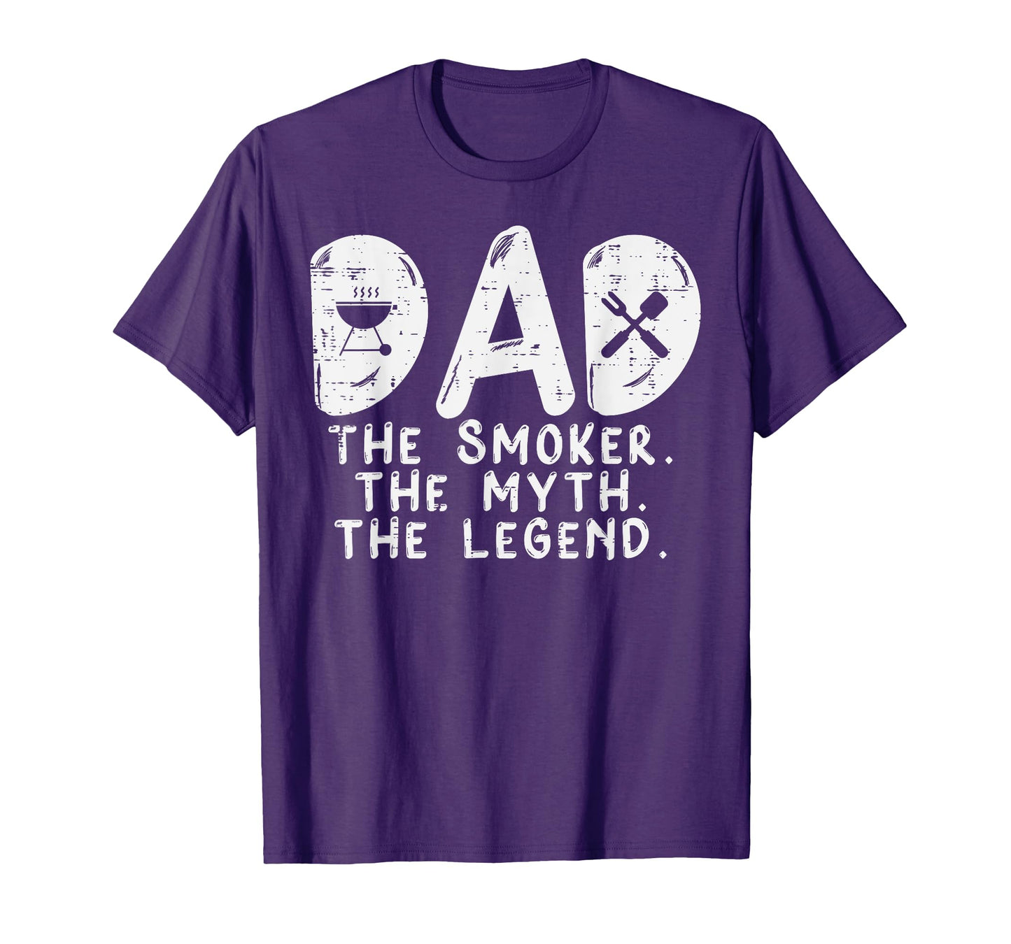Dad Smoker Myth Legend Bbq Grilling Smoking Father Daddy Men T-Shirt