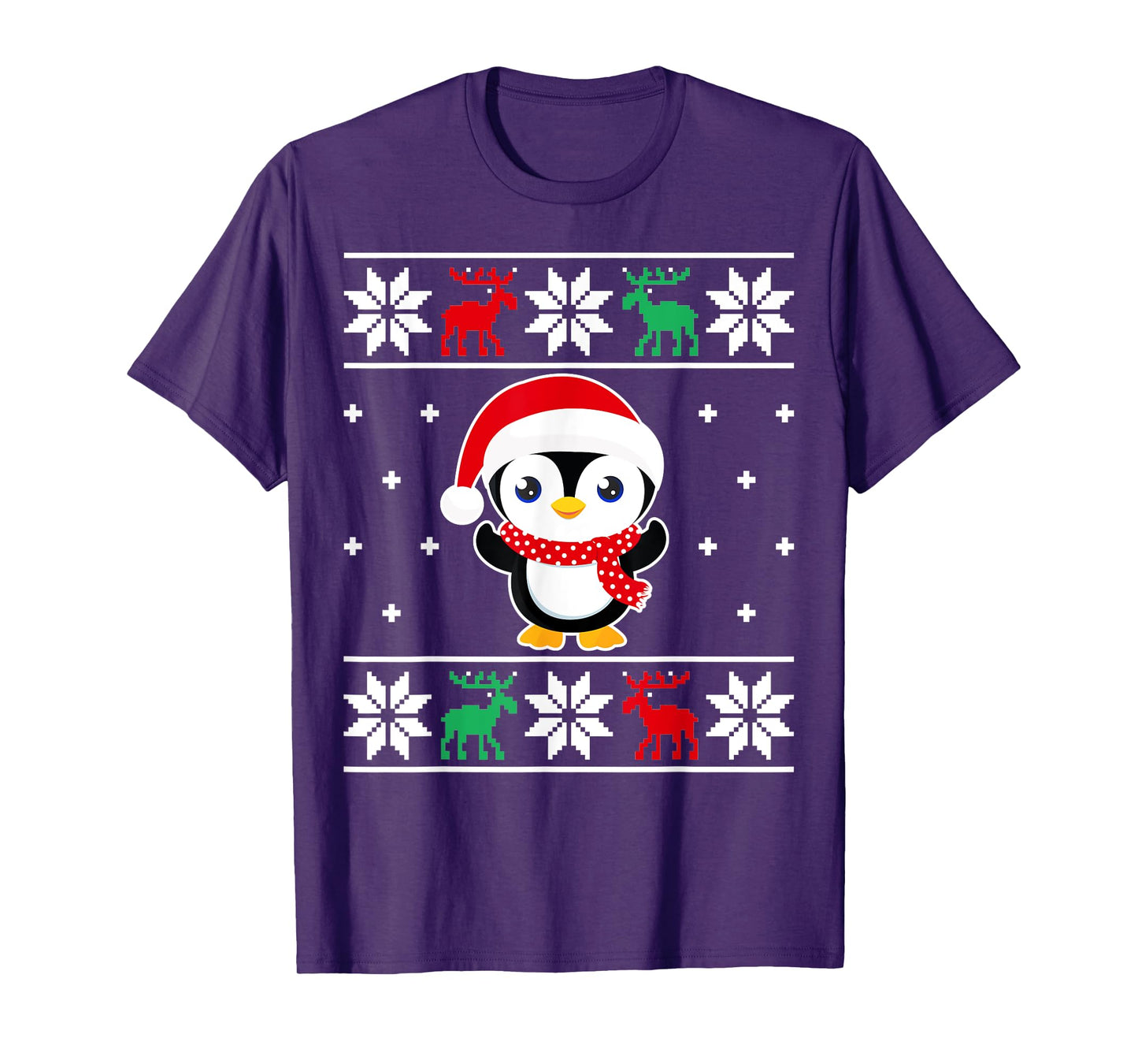 Christmas Penguin Funny Classic Ugly Sweater Girl Boy Kids T-Shirt