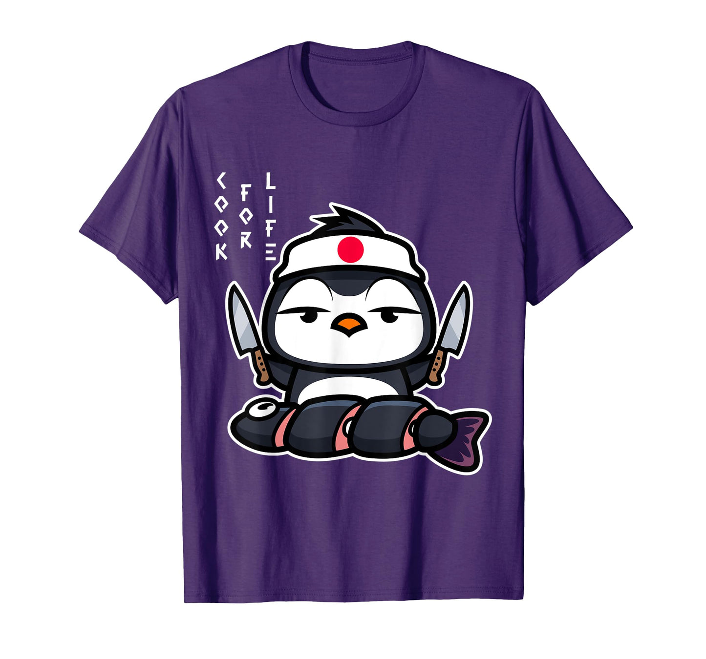Japanese Penguin Cook Asian Food Funny T-Shirt