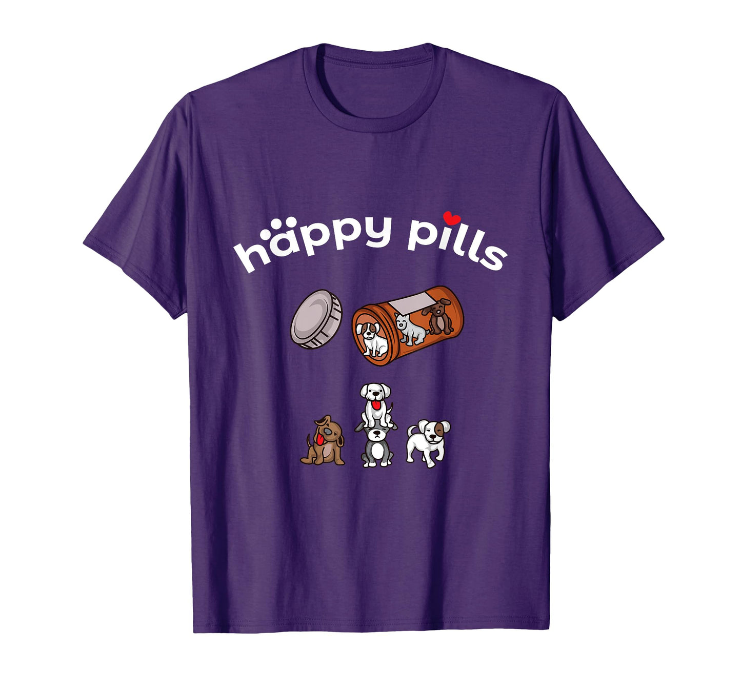 Happy Pills Tee Shirt - Puppies are the best medicine T-Shirt