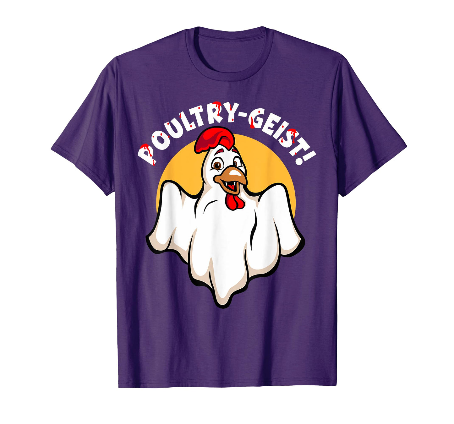 Poultry-Geist Scary Halloween Ghost Chicken T-Shirt