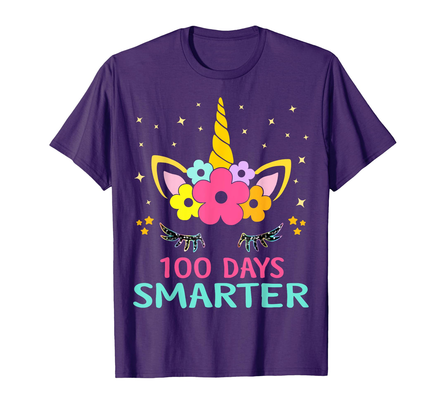 100 Days of School Unicorn Girls Teacher 100th Day of School T-Shirt