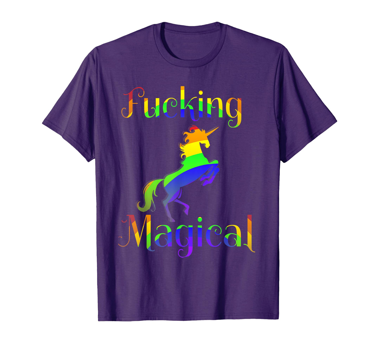 Fucking Magical Rainbow Unicorn Graphic T-shirt T-Shirt