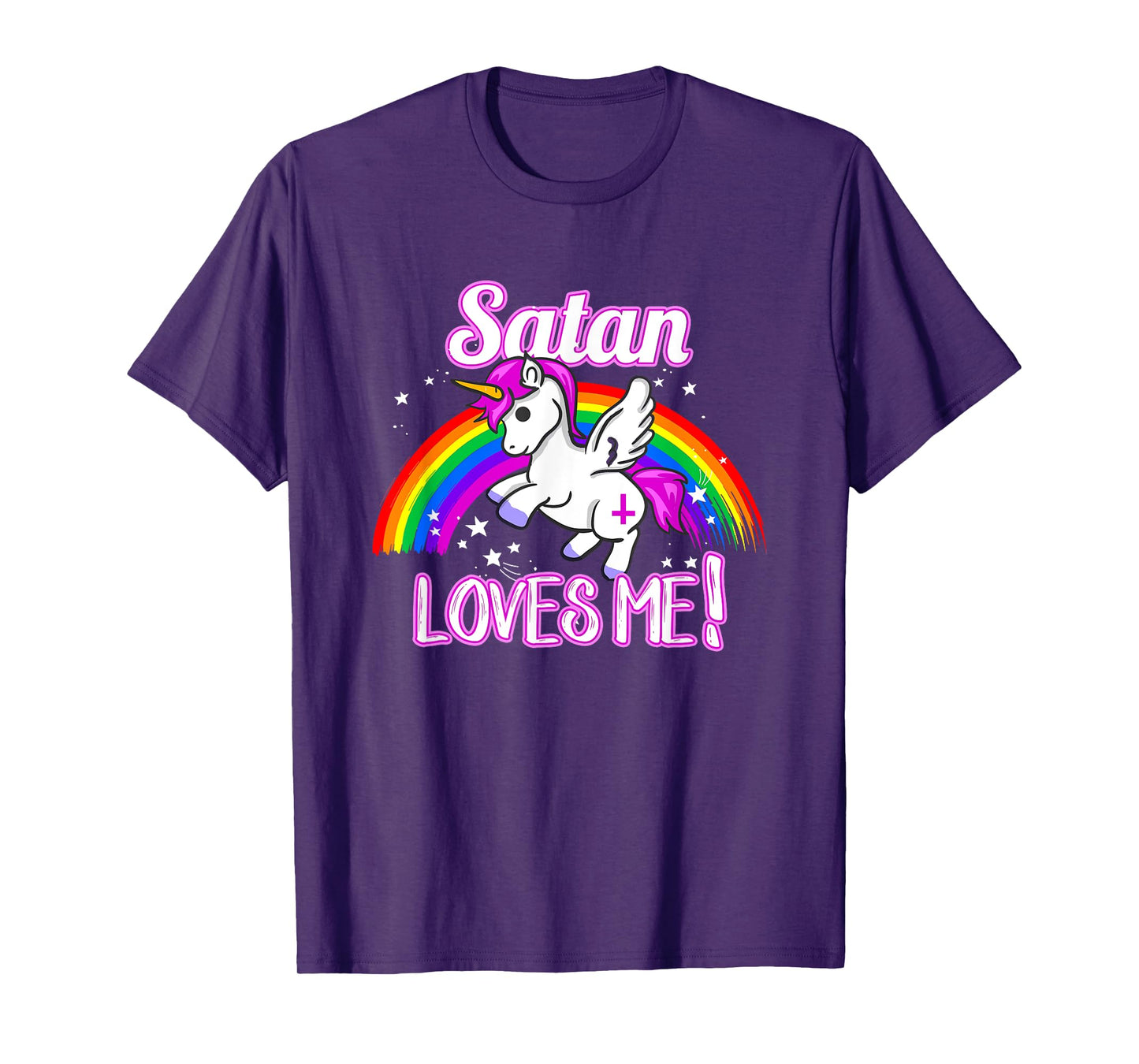 Satan Loves Me | Unicorn Religion Non-Believer God T-Shirt