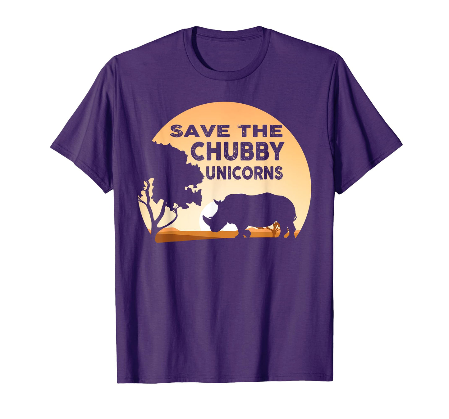 Save The Chubby Unicorns Fat Rhino Funny T-Shirt