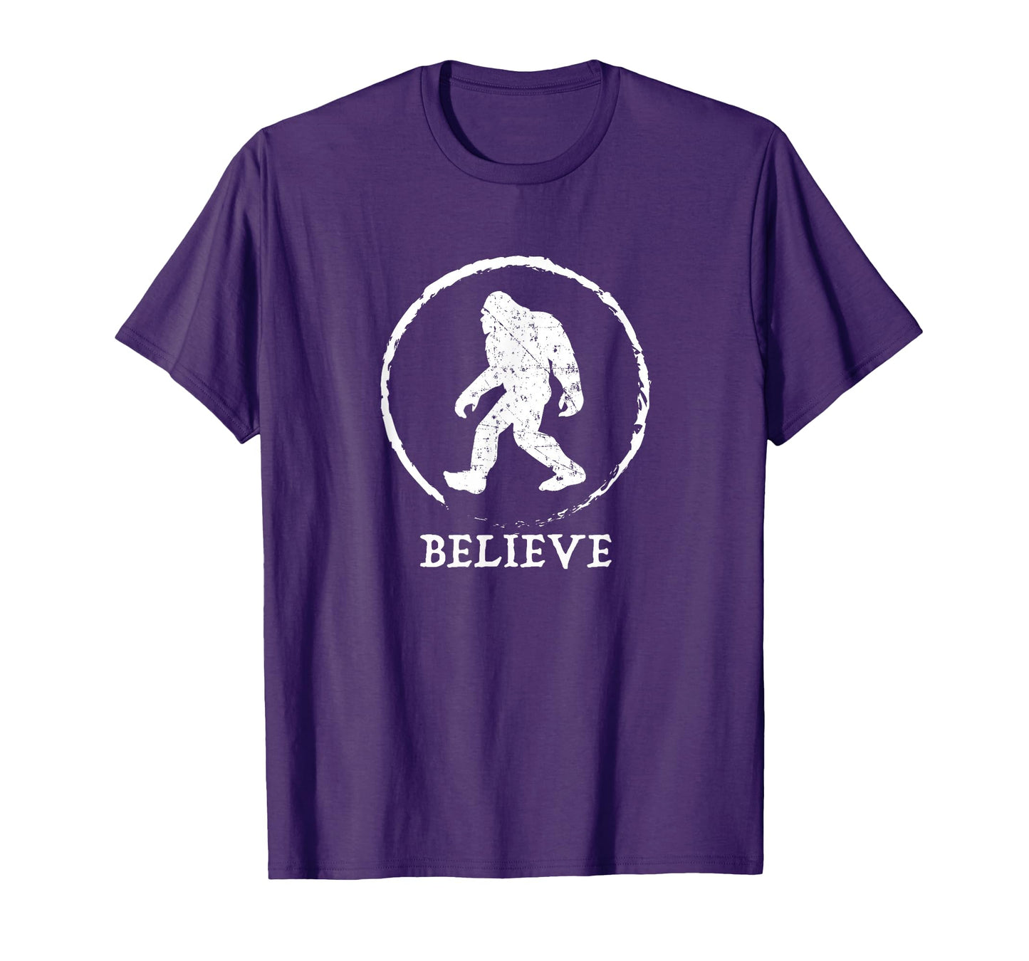 Authentic Bigfoot & Yeti T Shirts Bigfoot Sasquatch Yeti Believe T-Shirt Grey Unisex Classic Fit Short Sleeve Cotton 50% Polyester 50% Small