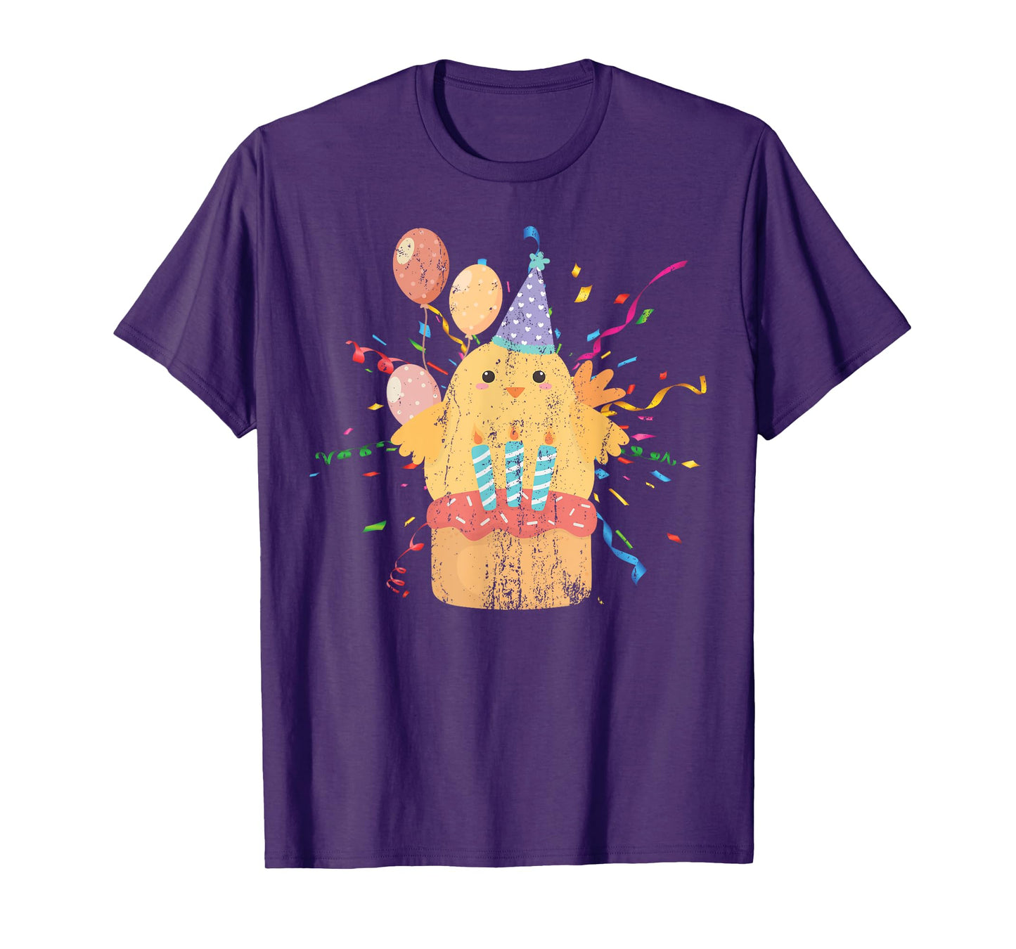 Cute Chicken Birthday Cake Kids Anniversary Party Birthday T-Shirt