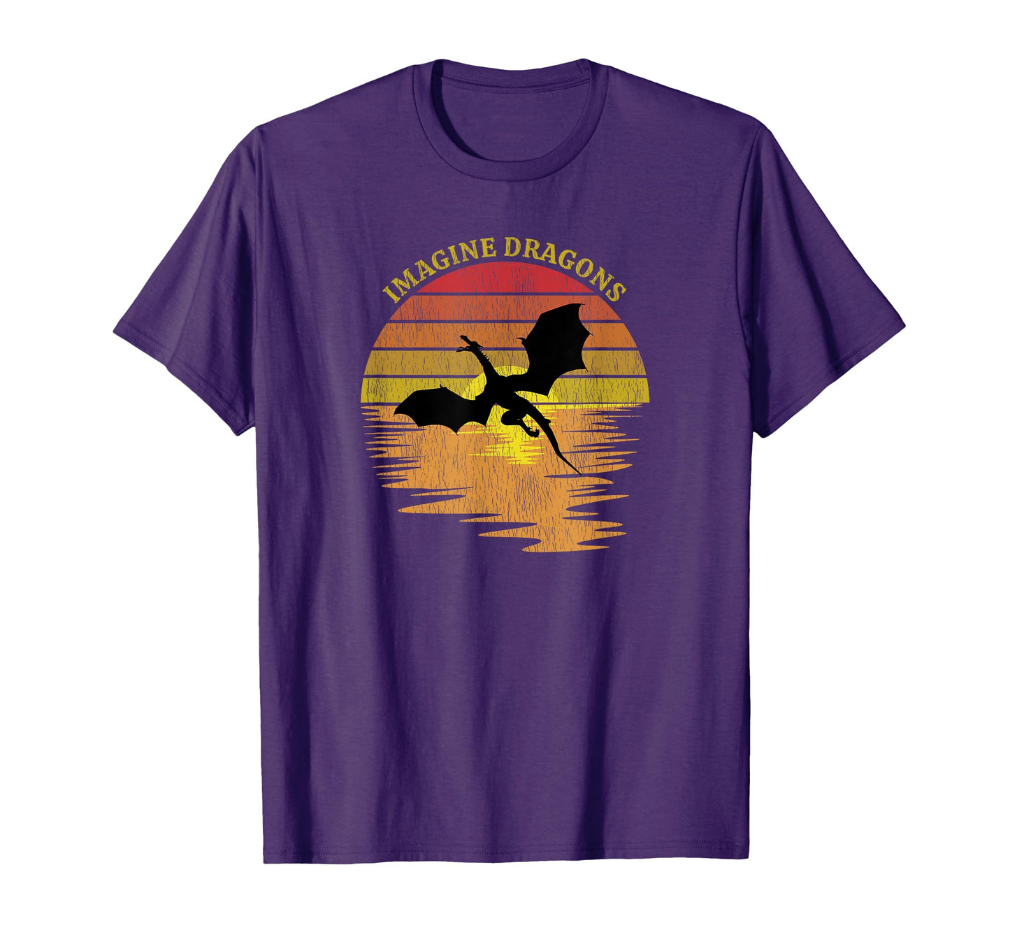 Imagine Magical and Mythical Fantasy Dragons In Sunset T-Shirt