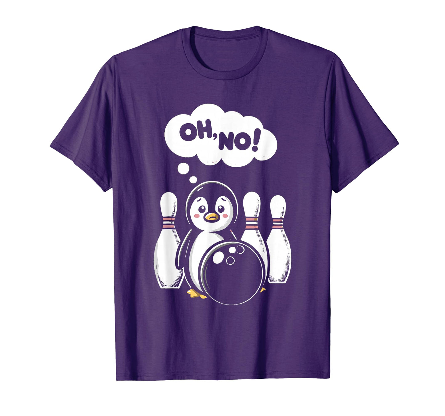 Funny Penguin Bowling Pin Bowler Bowling Player Coach T-Shirt