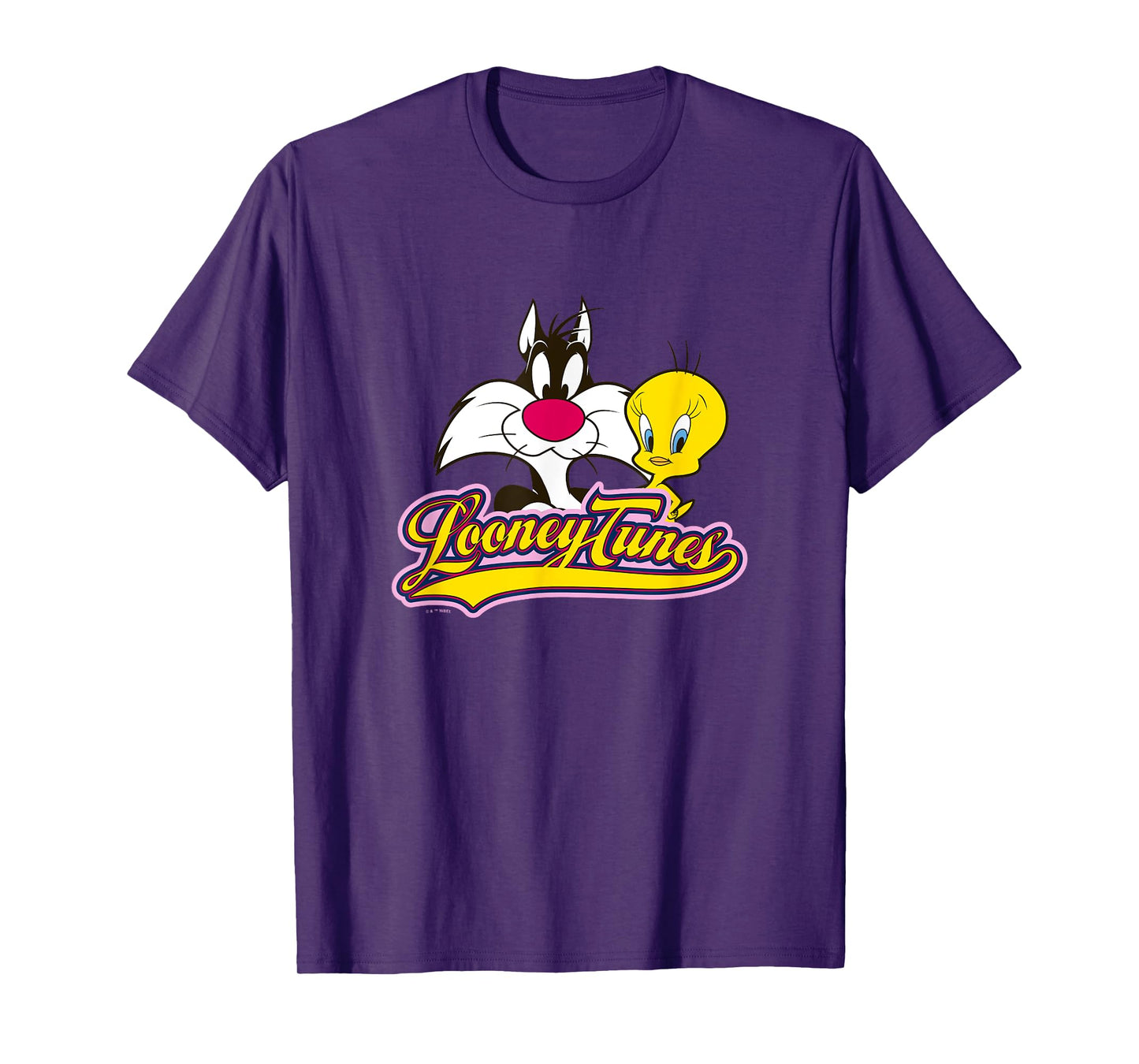 Looney Tunes Sylvester And Tweety Bird Smiling Faces Logo T-Shirt