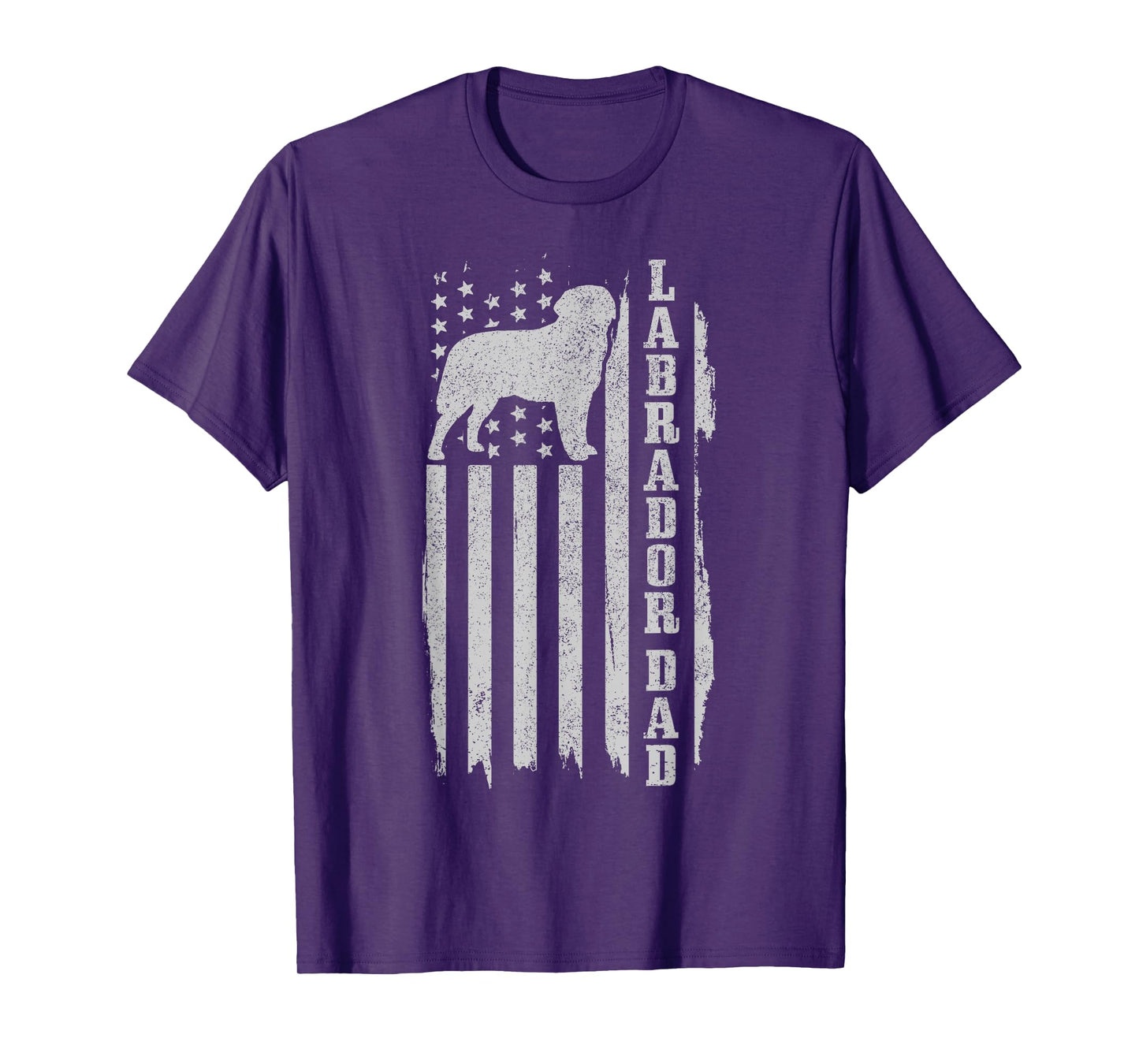 Labrador Dad Vintage American Flag T-Shirt