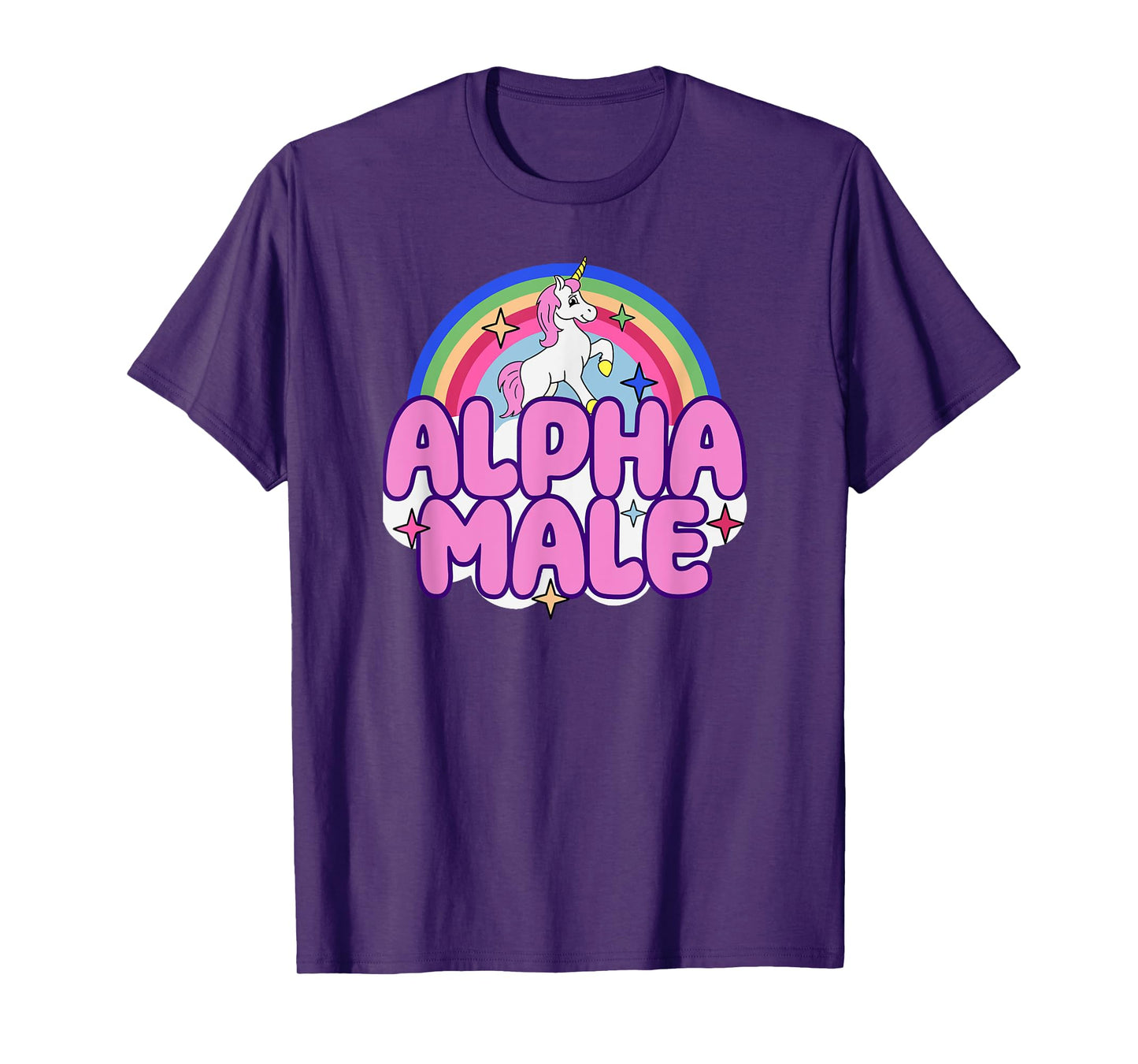 Ironic Alpha Male Unicorn Rainbow For Men Women T-Shirt
