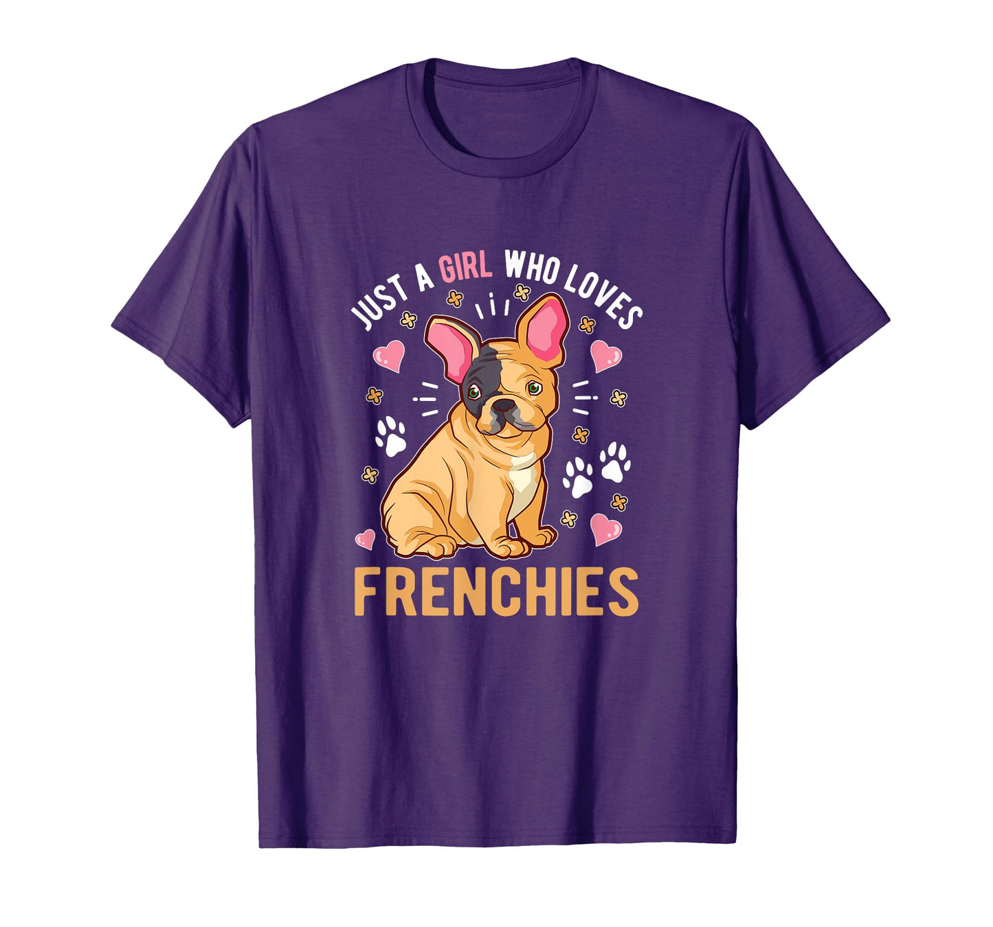 Just A Girl Who Loves Frenchies French Bulldog T-Shirt