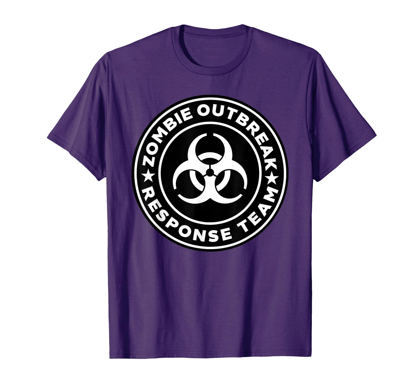 Miftees Halloween Tees Zombie Outbreak Response Team T-Shirt - Men's Black Halloween Zombie T-Shirt - Adult Unisex T-Shirt - Classic Fit Crew Neck Short Sleeve - S