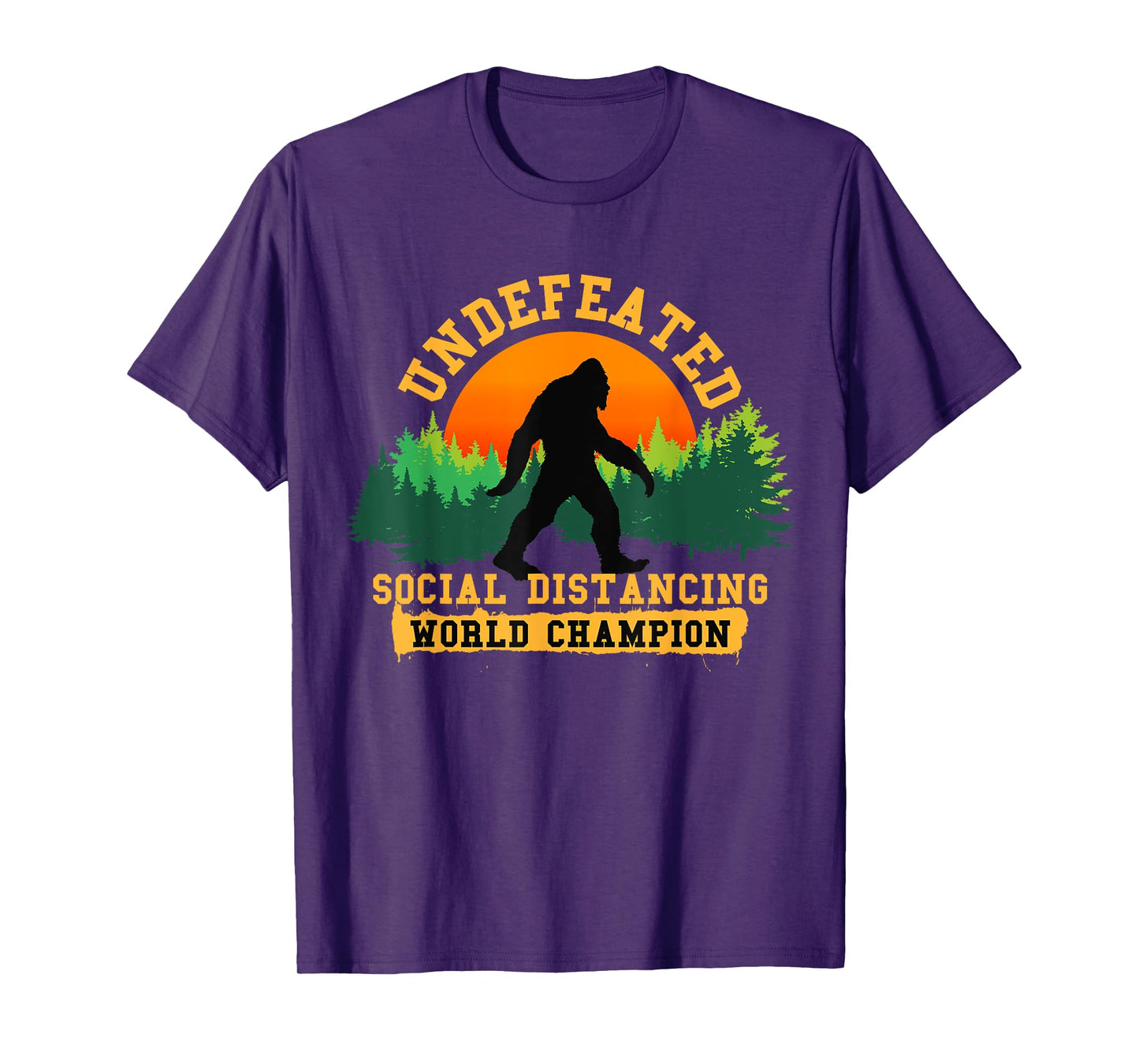 Social Distancing World Champion tee Funny Bigfoot tee T-Shirt