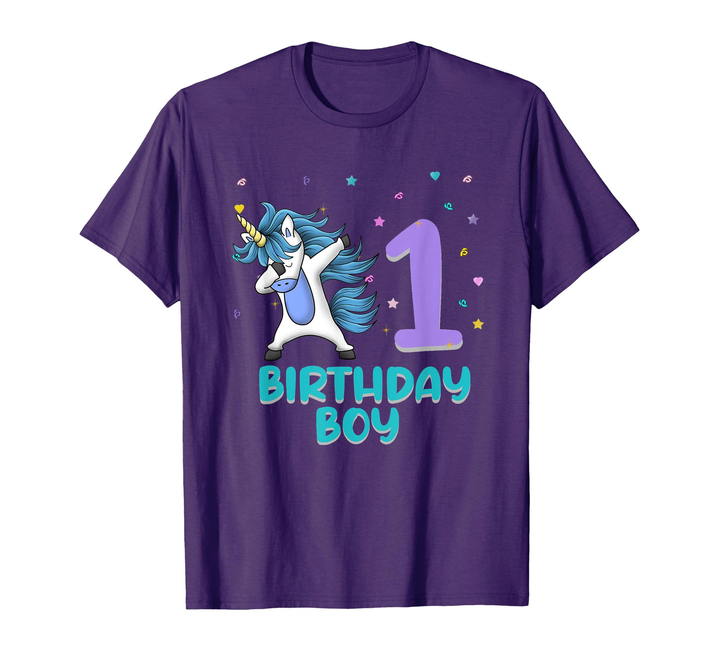 Unicorn 1st Birthday Boy Gift Love Funny Bday 1 Years Old T-Shirt